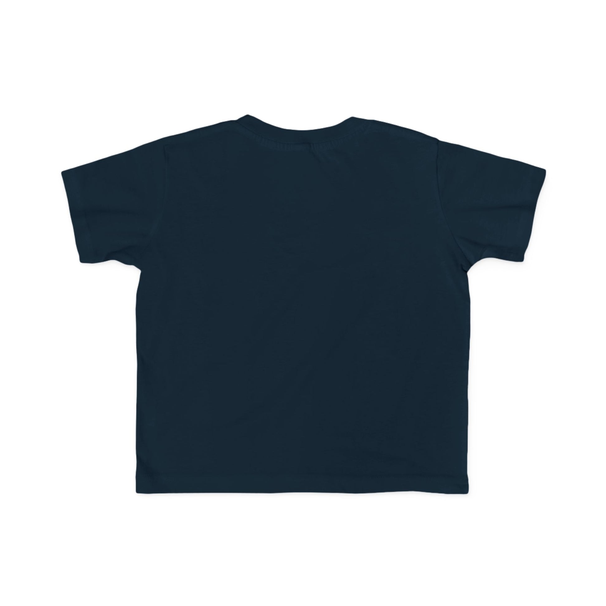 Peace Astronaut Toddler T-shirt, showcasing a soft, navy-blue design ideal for sensitive skin, emphasizes comfort and durability for early adventures.