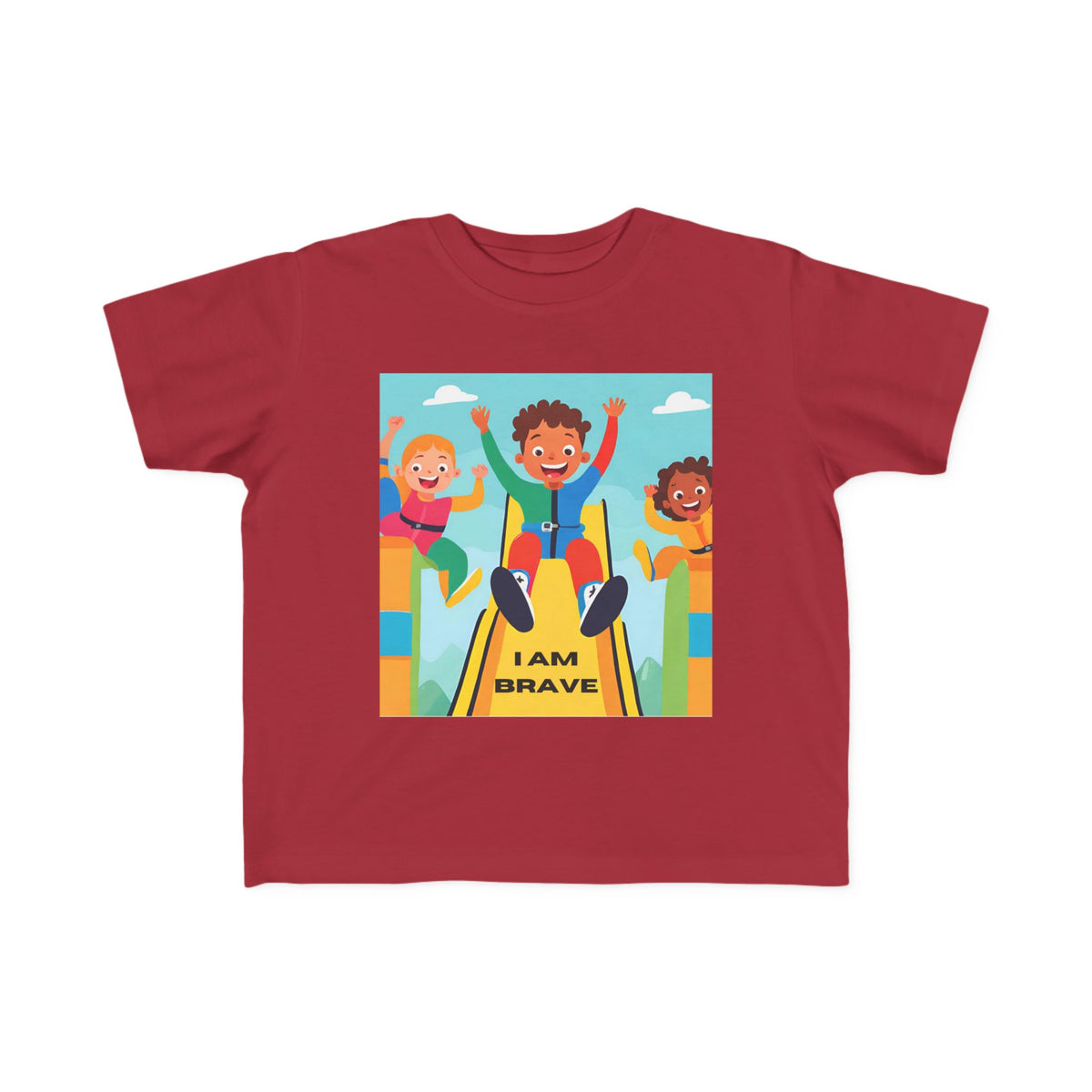 I Am Brave Toddler Tee — Kids' Inspirational Playground T‑Shirt