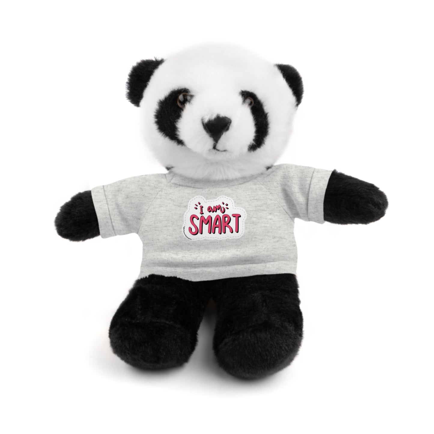 Stuffed panda wearing a removable I am Smart T-shirt, part of Cool Stuff Stuffies collection, ideal for educational play and gifting.