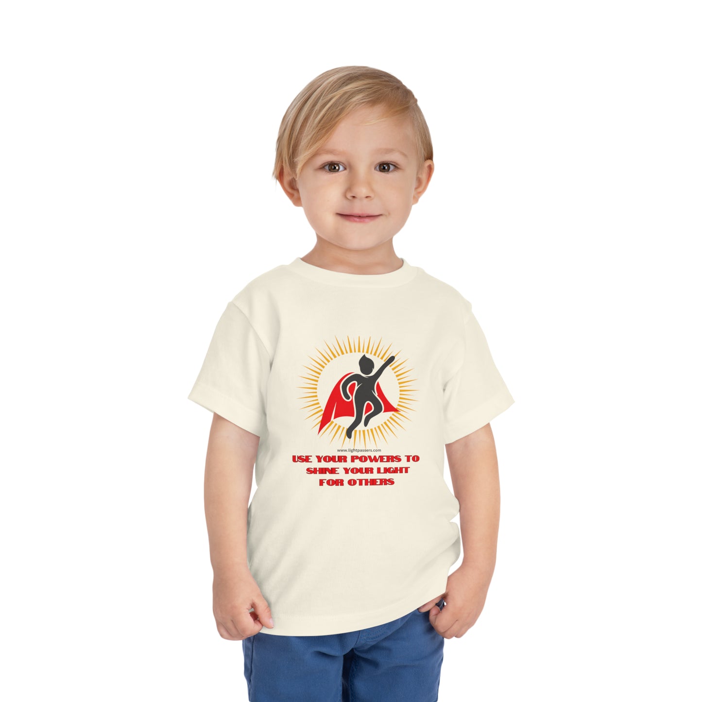 Light Passers Marketplace Use Your Powers Toddler Short Sleeve T-shirt Simple Messages, Mental Health
