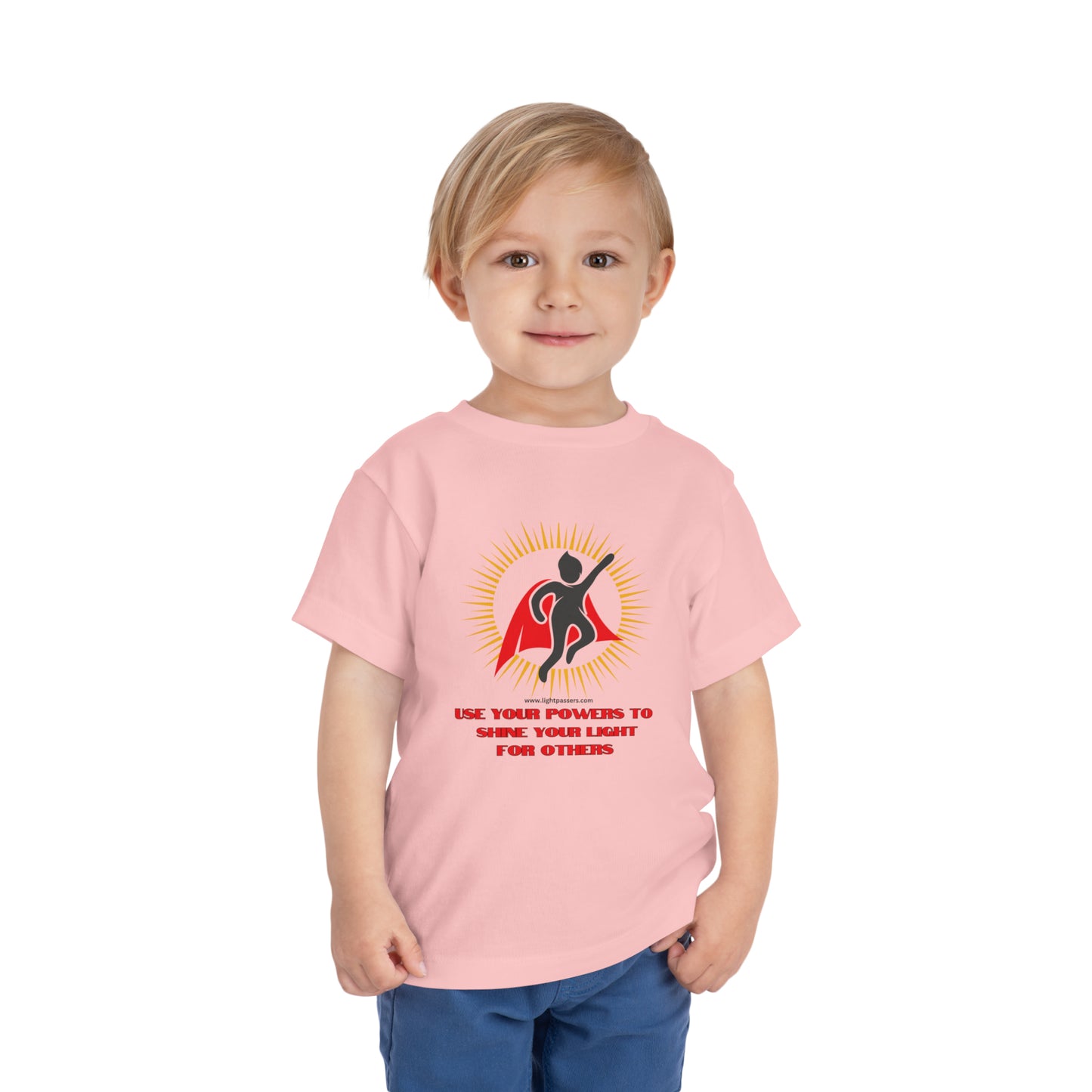 Light Passers Marketplace Use Your Powers Toddler Short Sleeve T-shirt Simple Messages, Mental Health