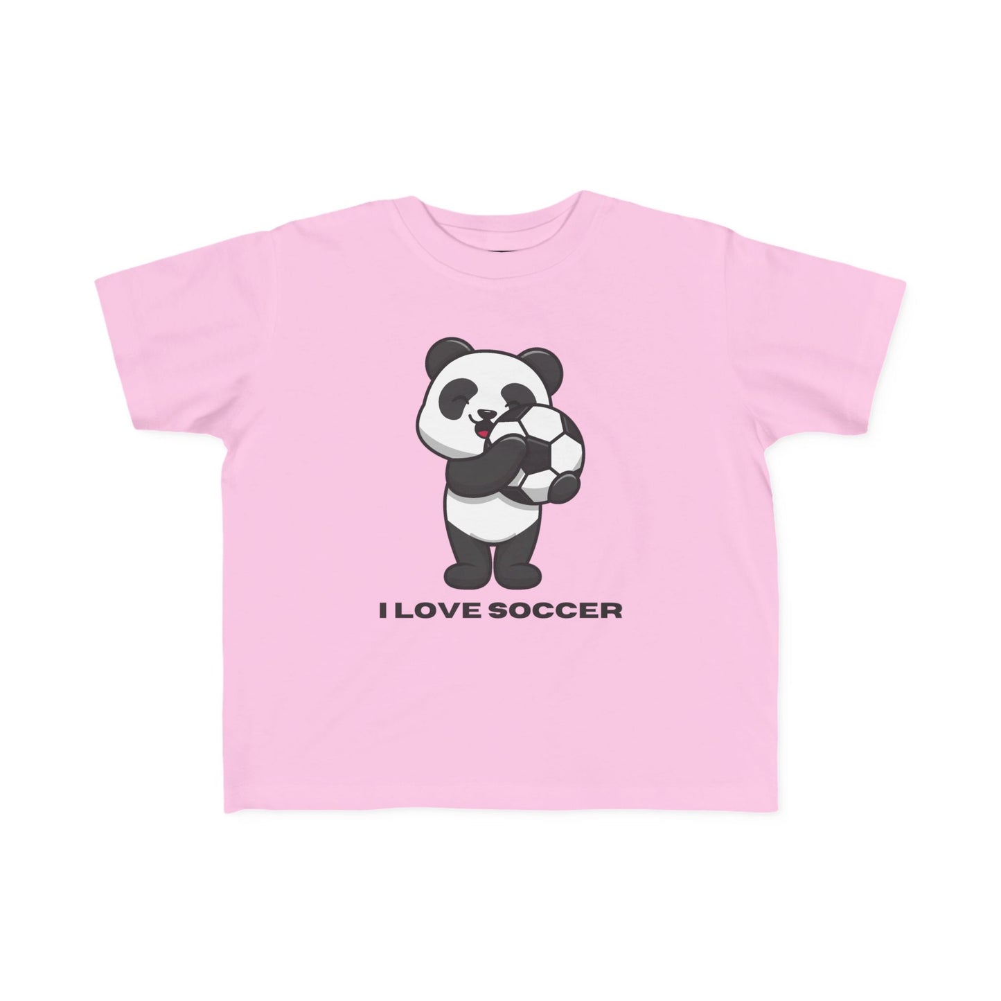 Toddler Soccer Panda T-Shirt — "I Love Soccer" Kids Tee
