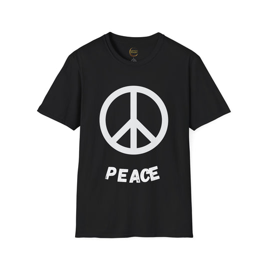 White Peace  sign Adult T-Shirt – Love & Unity Graphic Tee | Love and Peace