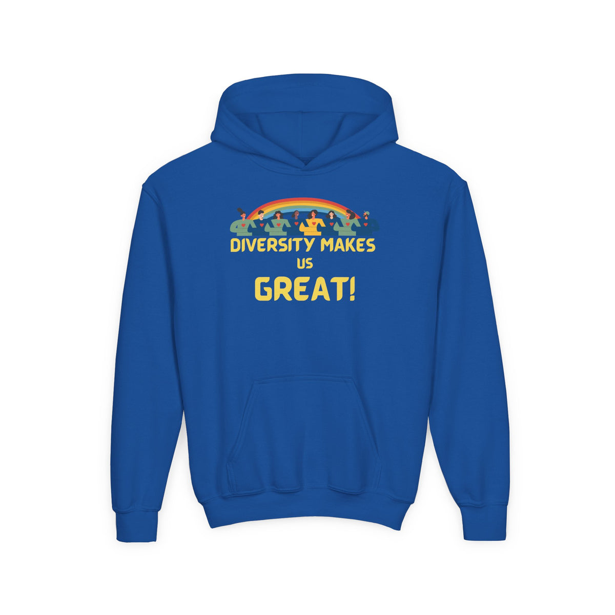 Kids Hoodie — "Diversity Makes Us Great!" Sweatshirt — Gift-Ready Youth Hoodie