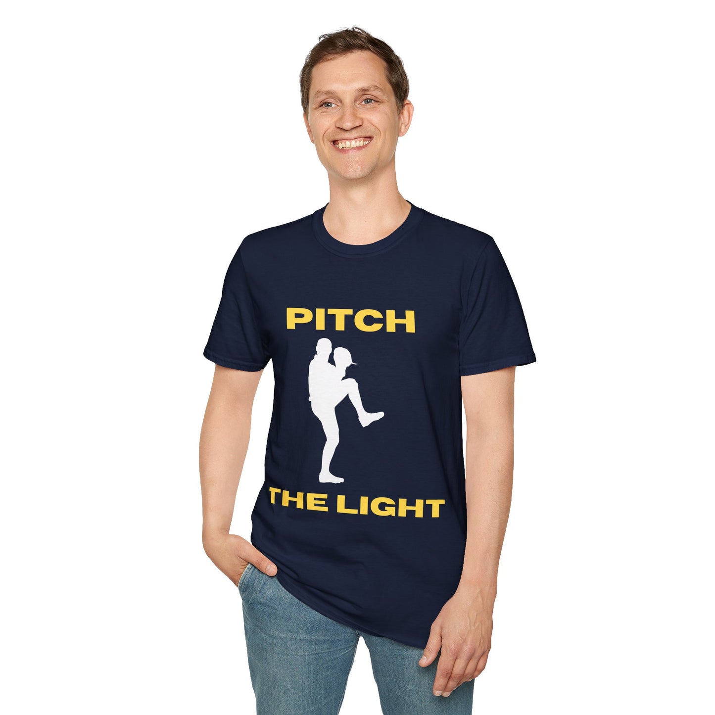 PITCH THE LIGHT white lettering Adult Unisex T-Shirt