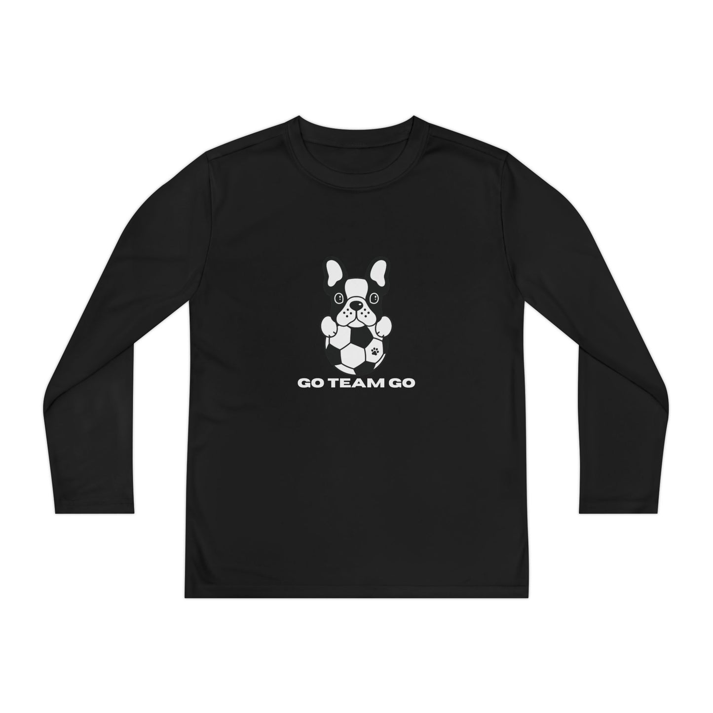 Youth Long Sleeve Soccer Dog Go Team Go