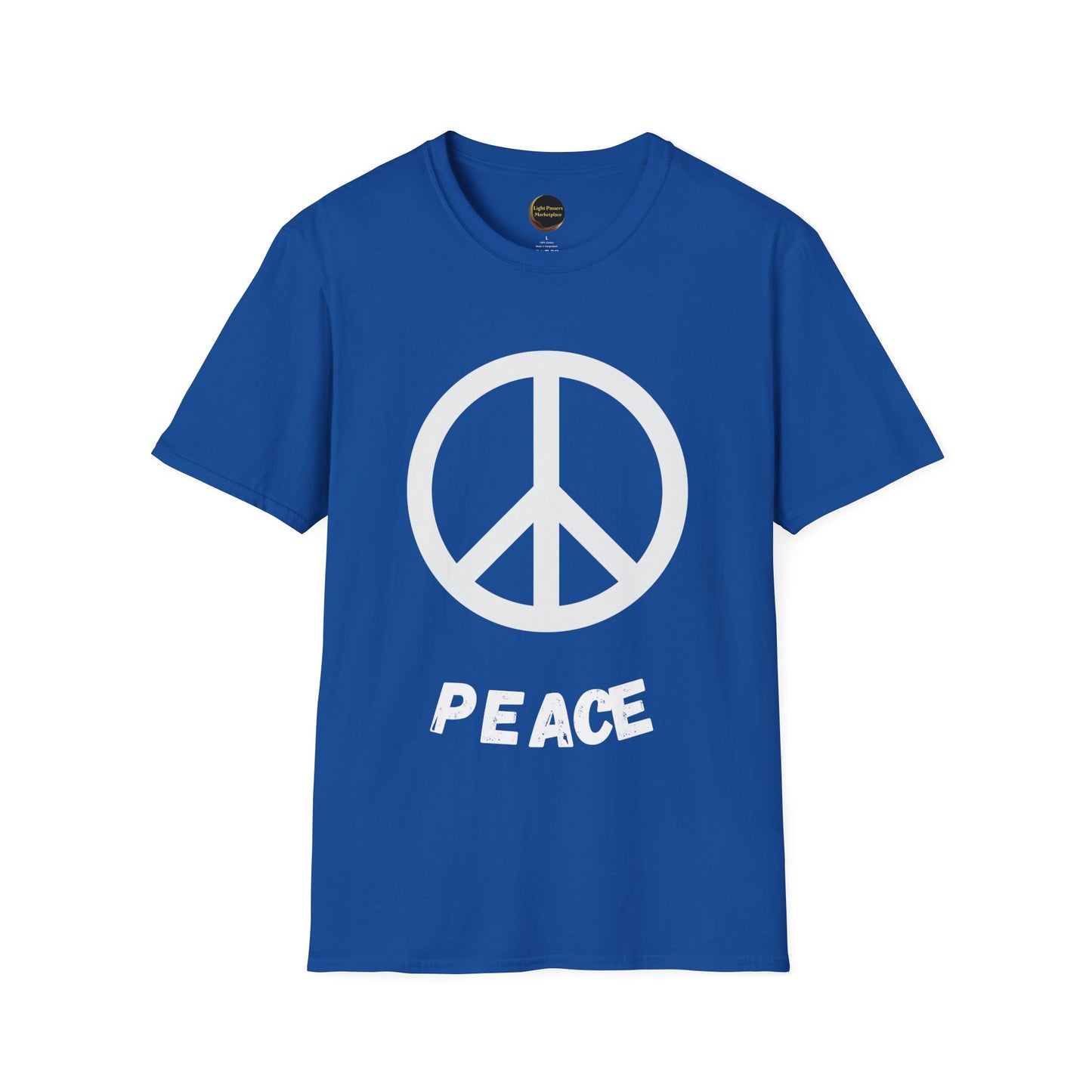 White Peace  sign Adult T-Shirt – Love & Unity Graphic Tee | Love and Peace