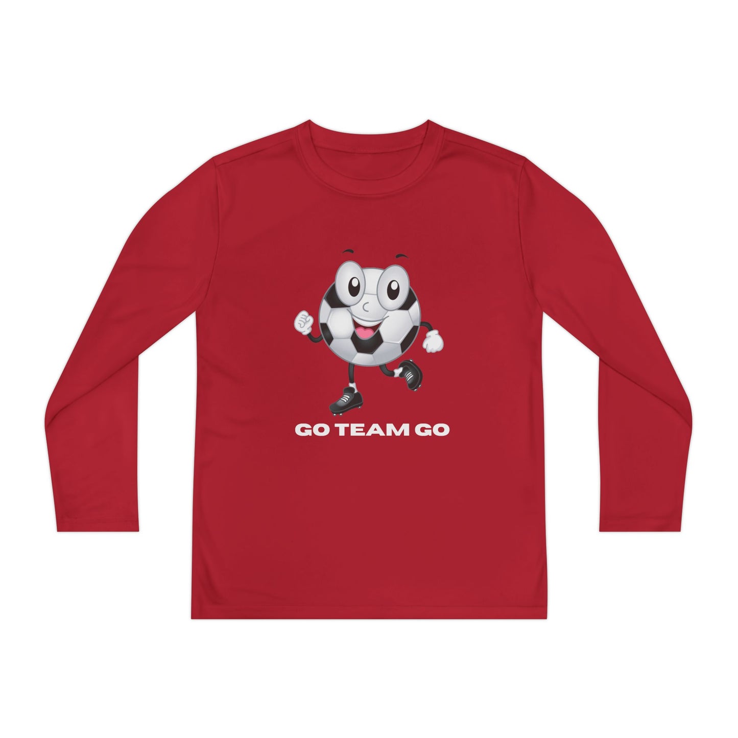 Youth Long Sleeve Soccer Ball Guy Go Team Go