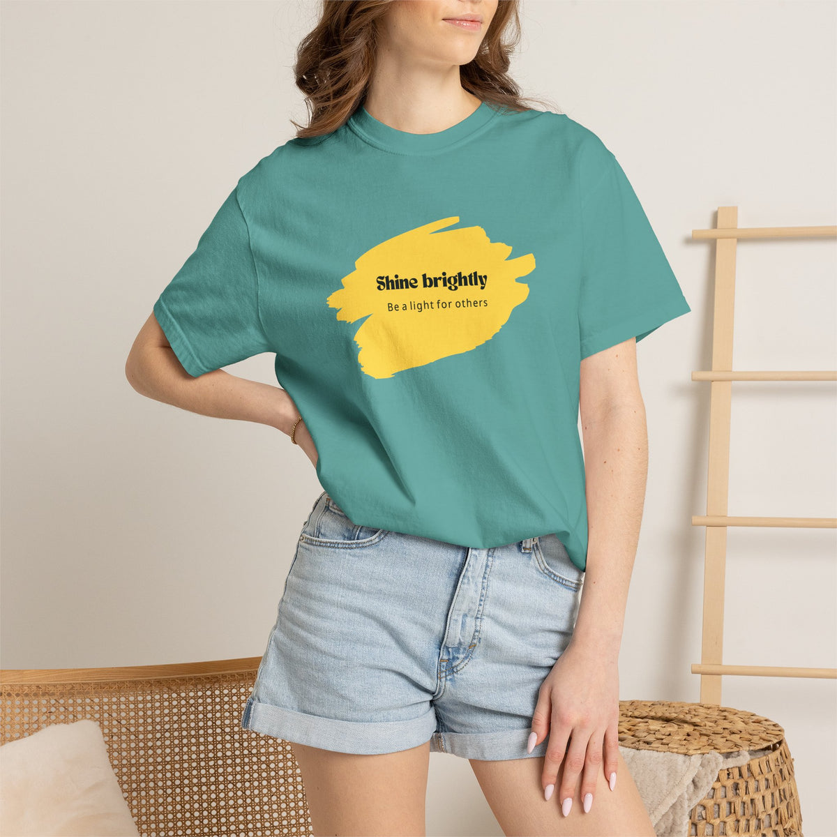 Adult Unisex T-shirt Shine Brightly for Others Inspirational Design