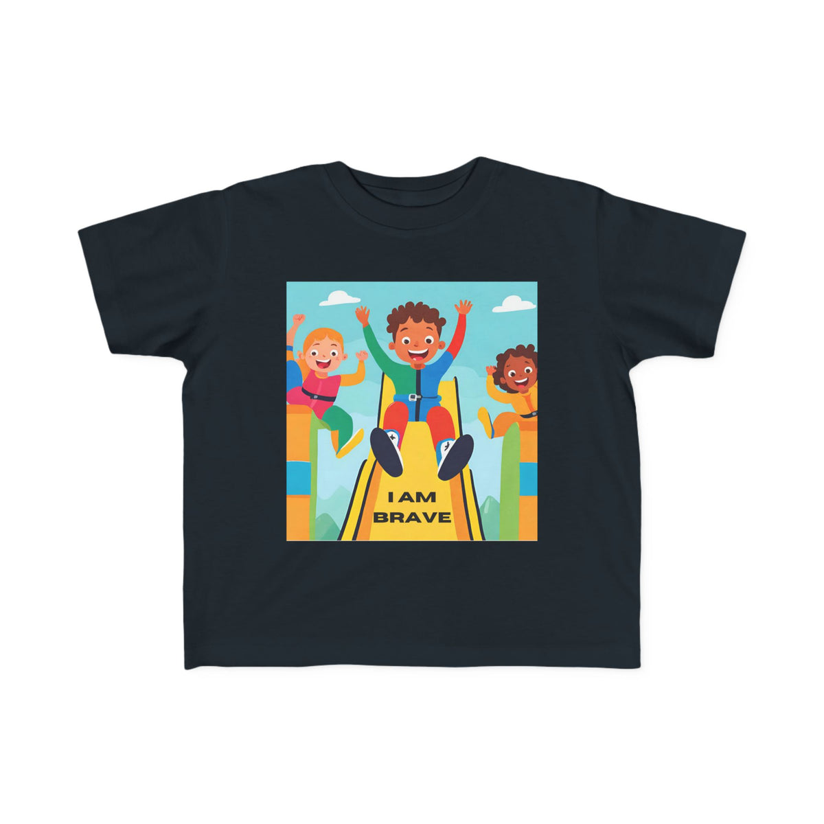 I Am Brave Toddler Tee — Kids' Inspirational Playground T‑Shirt