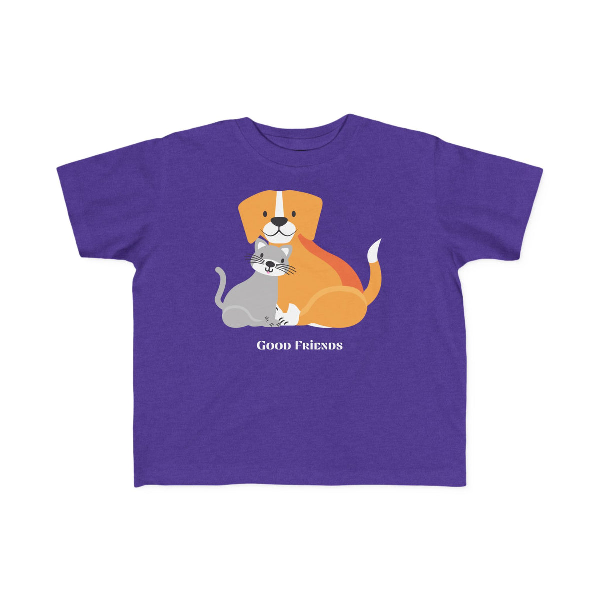 Toddler Tee — 'Good Friends' Dog & Cat Cute Animal Graphic