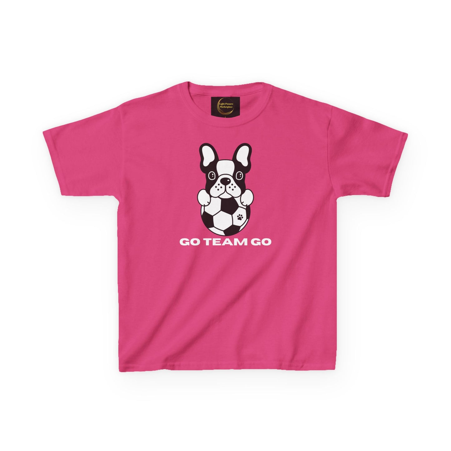 Youth T-Shirt - Soccer Dog Go Team Go Design