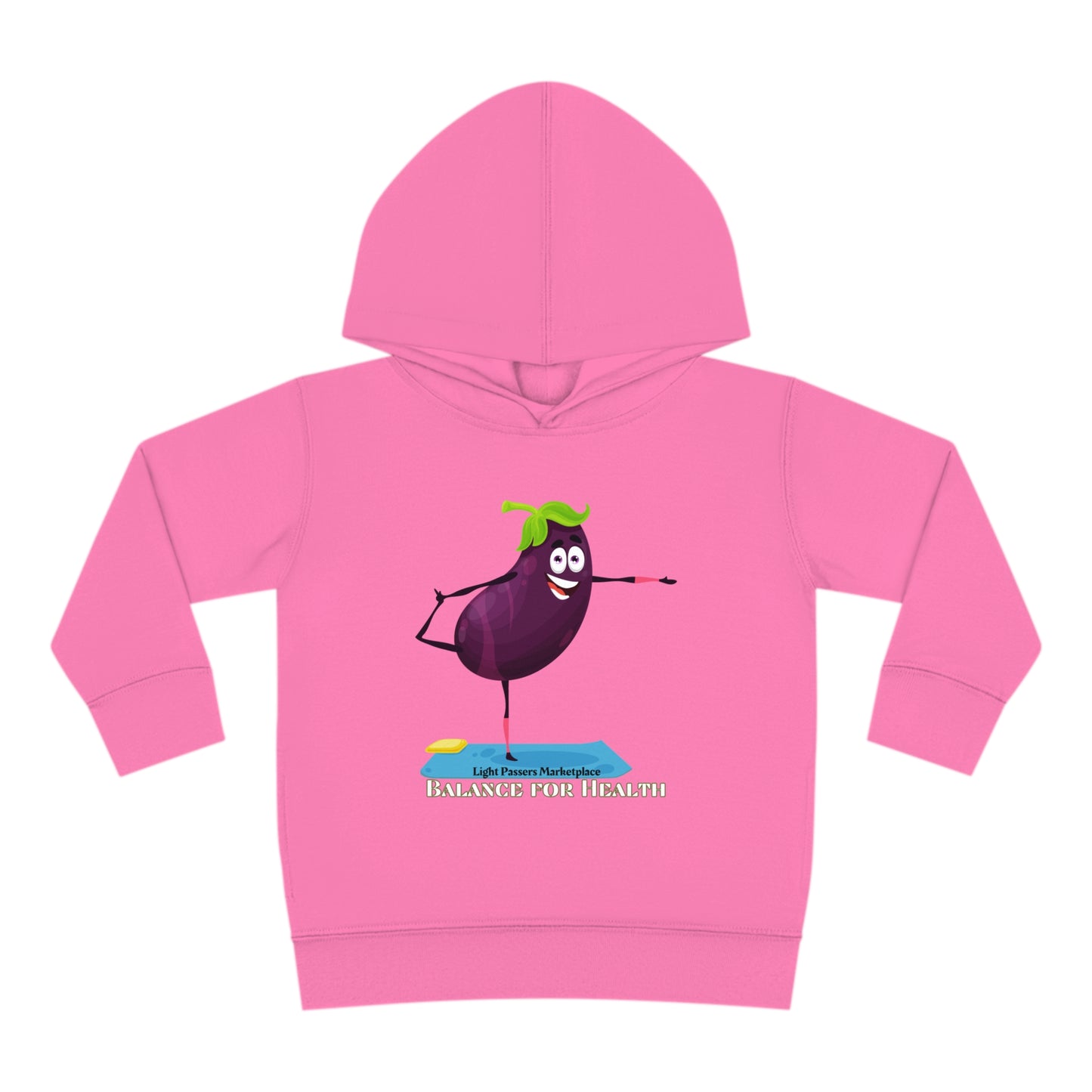 Light Passers Marketplace Eggplant Balance for Health Toddler Pullover Hoodie Sweatshirt Nutrition, Fitness