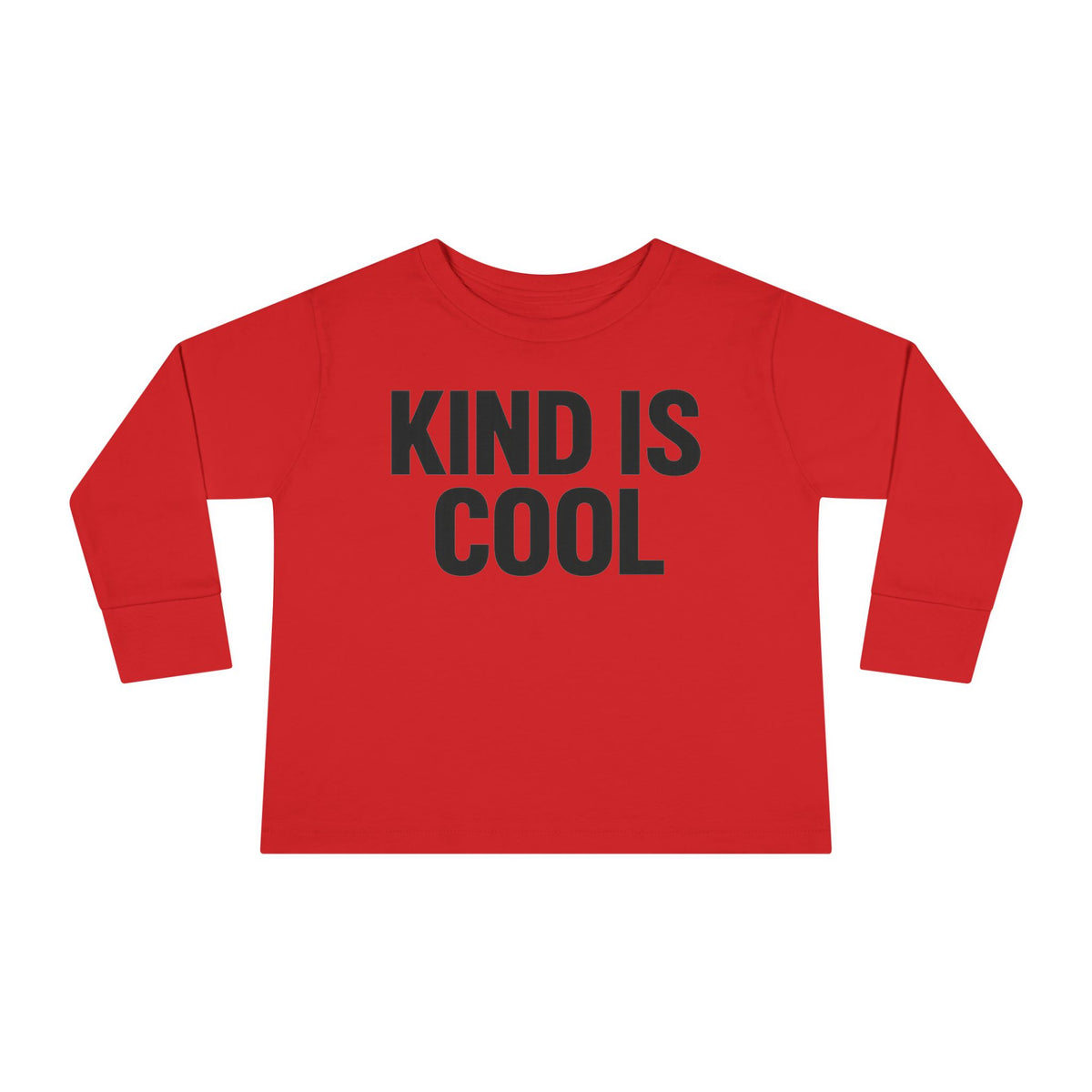 Kind Is Cool Toddler Long Sleeve Tee — Positive Kids Graphic Shirt