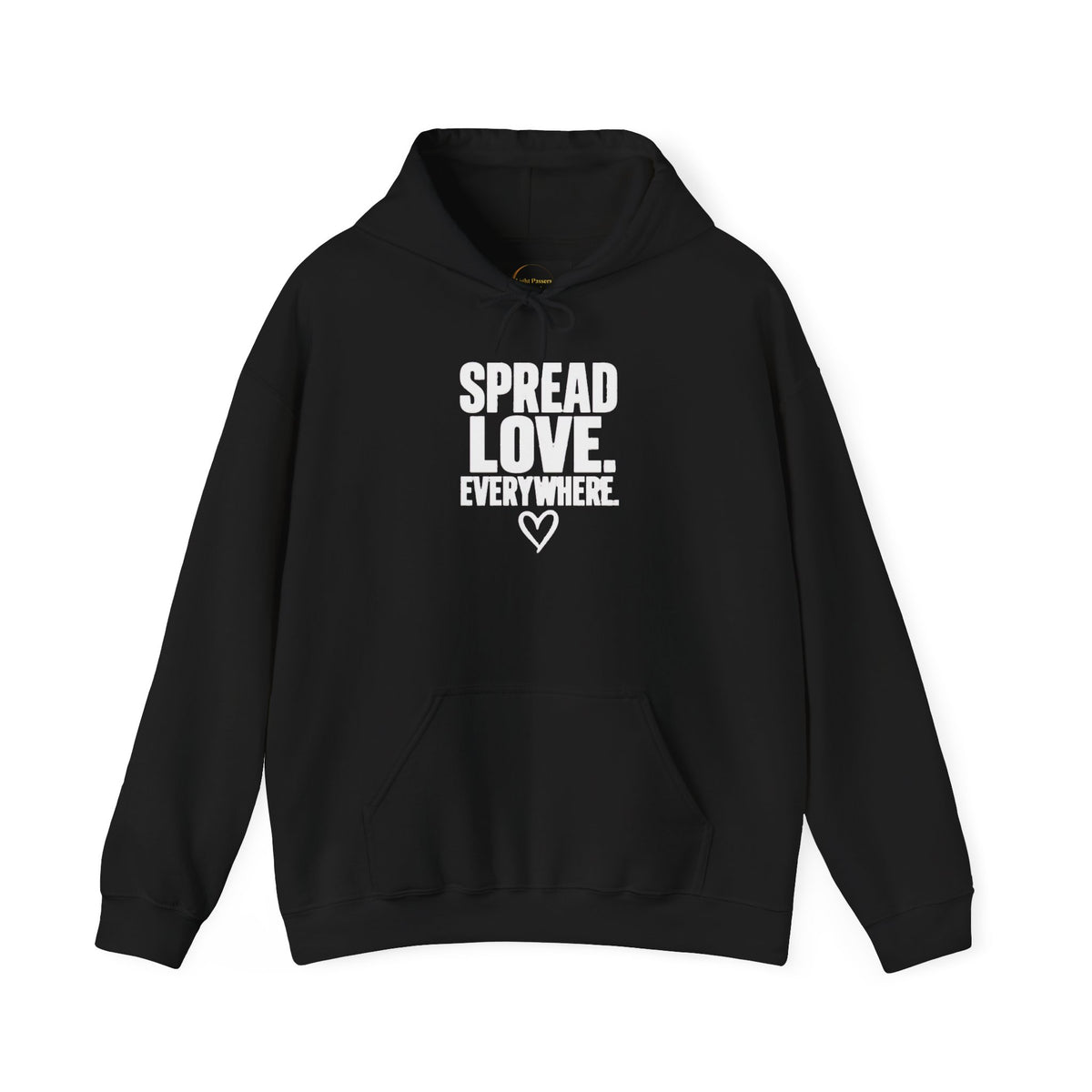 Spread Love Everywhere Adult Unisex Hoodie — Inspirational Graphic