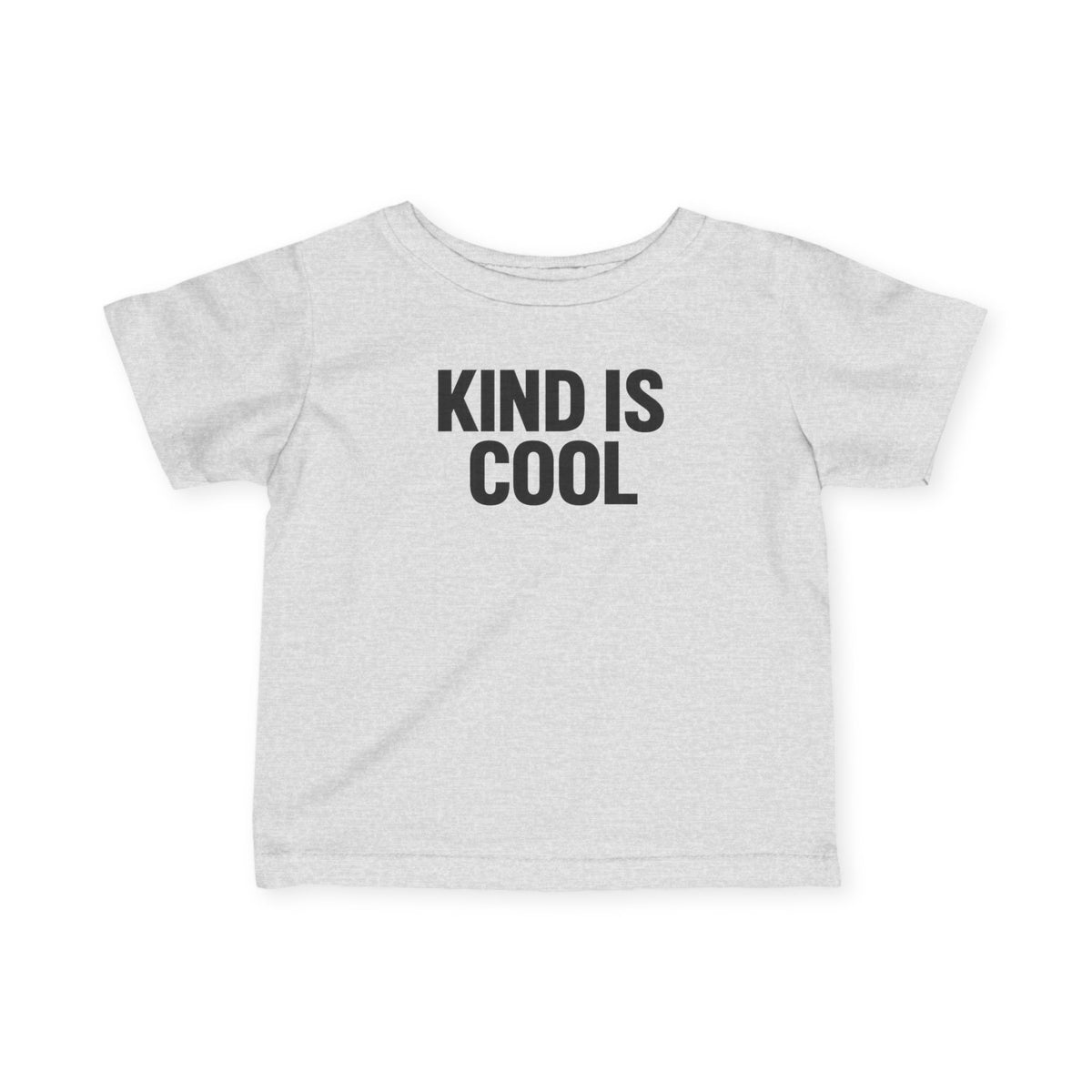 Infant Tee "Kind Is Cool" — Playful Baby Graphic Shirt, Positive Message Gift