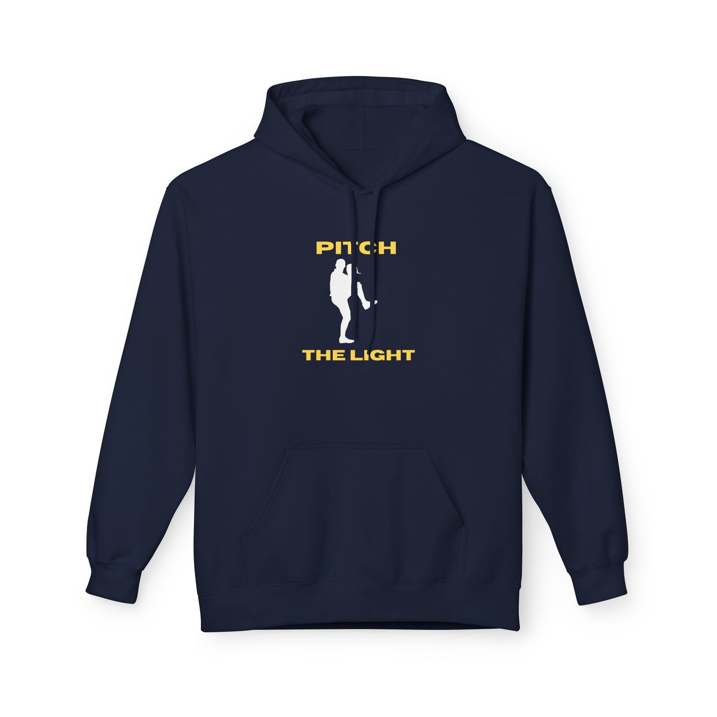Adult Unisex Pitch The Light Hoodie – Baseball Silhouette Graphic Pullover