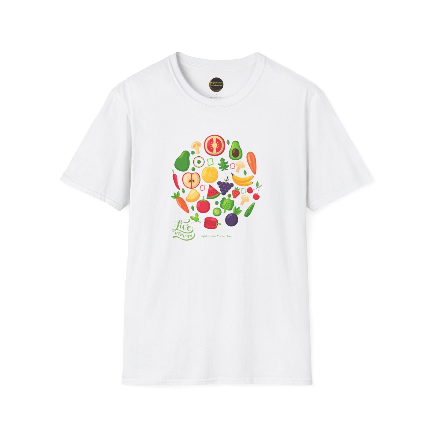 Light Passers Marketplace Live Healthy Unisex Softstyle T-Shirt, Nutrition