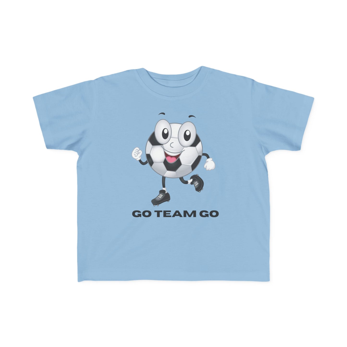 Toddler Soccer Ball Guy Tee — "Go Team Go" Kids