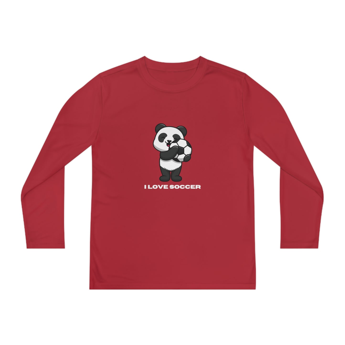 Teams Panda I Love Soccer Youth Long Sleeve