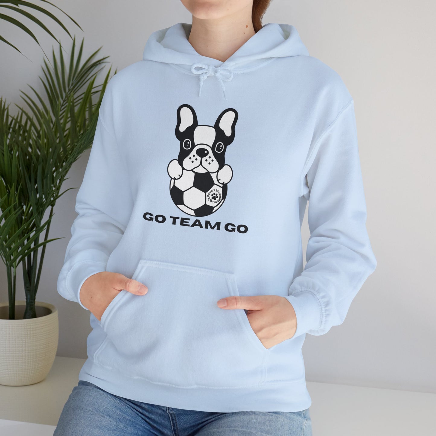Light Passers Marketplace Soccer Dog Unisex Heavy Hooded Sweatshirt, Fitness, Mental Health, Simple Messages