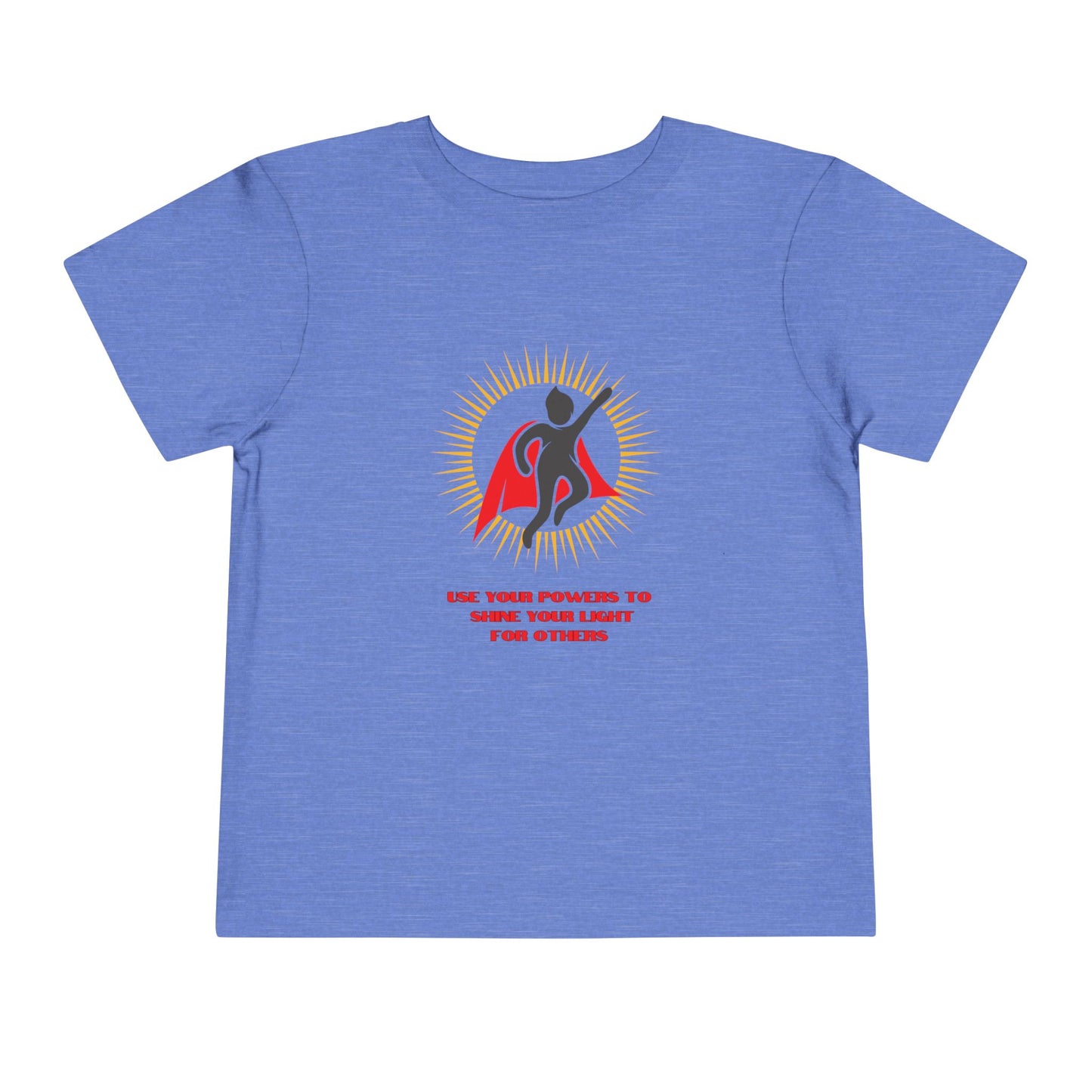 Toddler Tee - 'Use Your Powers to Pass Your Light' Superhero Graphic