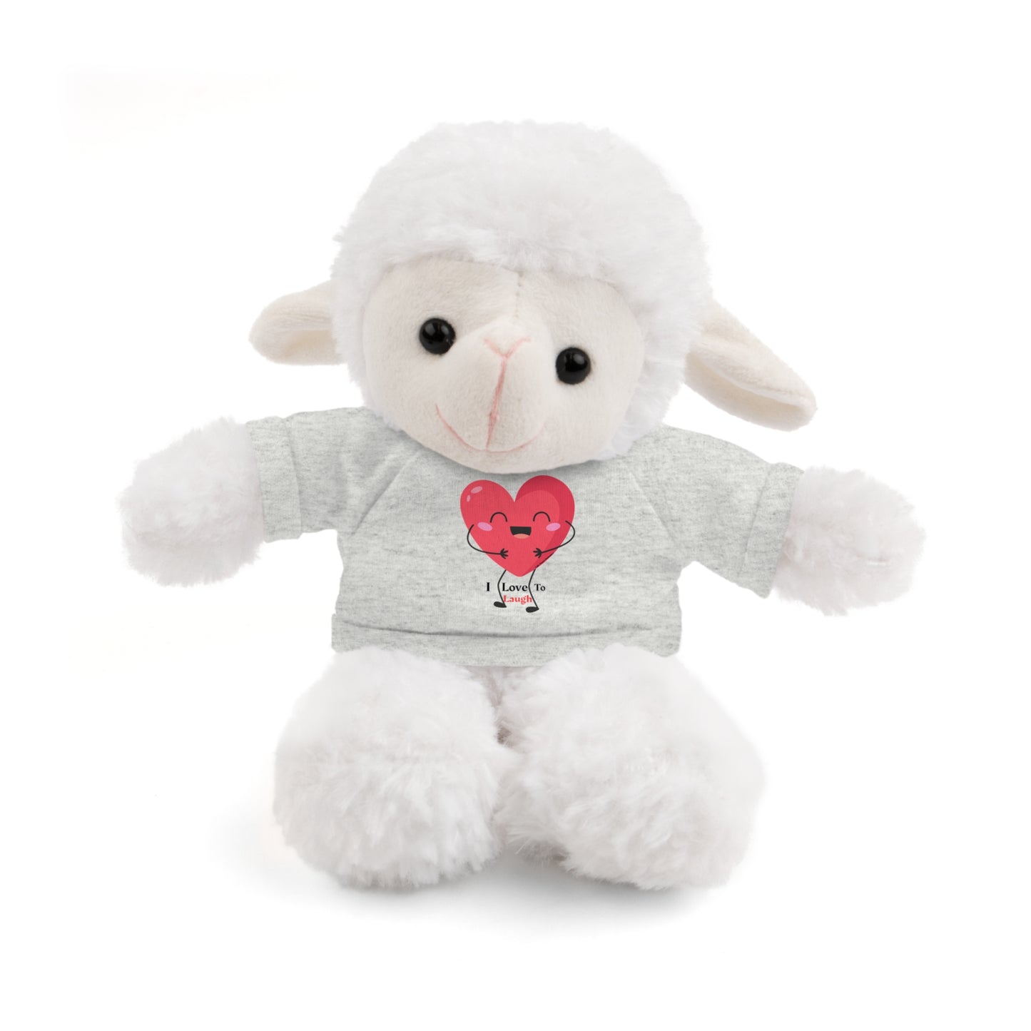 Cool Stuff Stuffies Choice of 6 Animals features a plush bunny with a removable I Love to Laugh heart shirt, perfect for gifting and cuddling.