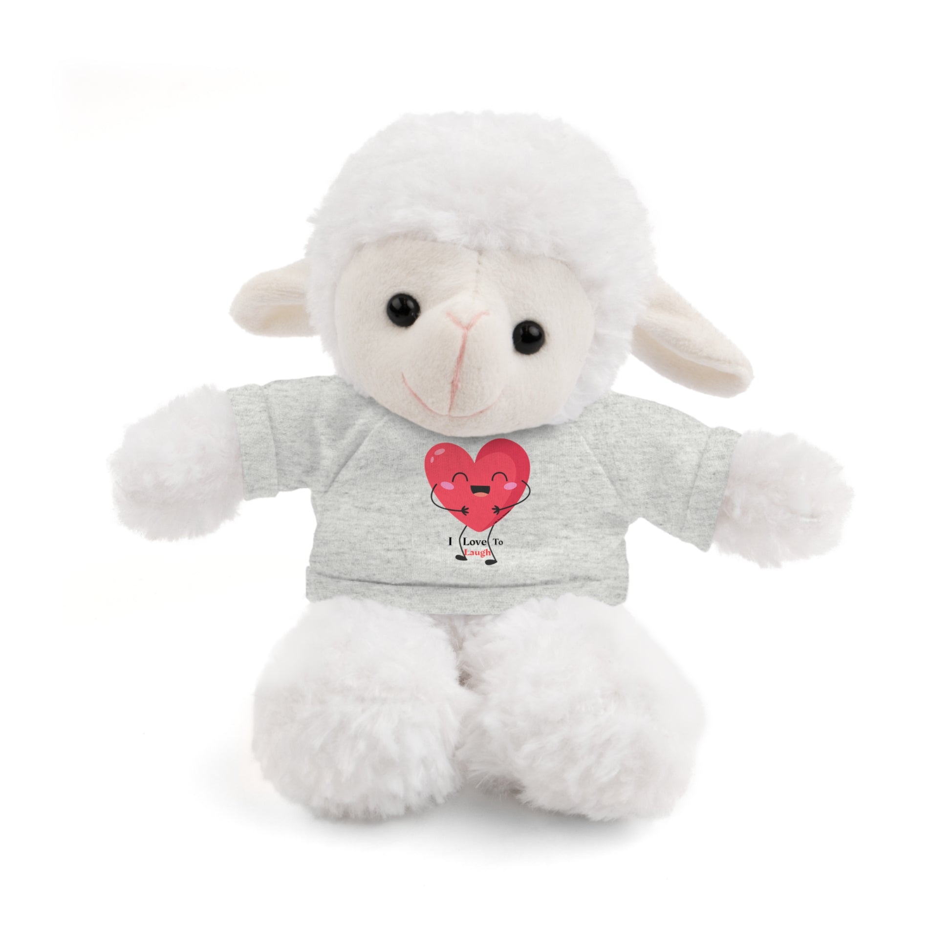Cool Stuff Stuffies Choice of 6 Animals features a plush bunny with a removable I Love to Laugh heart shirt, perfect for gifting and cuddling.