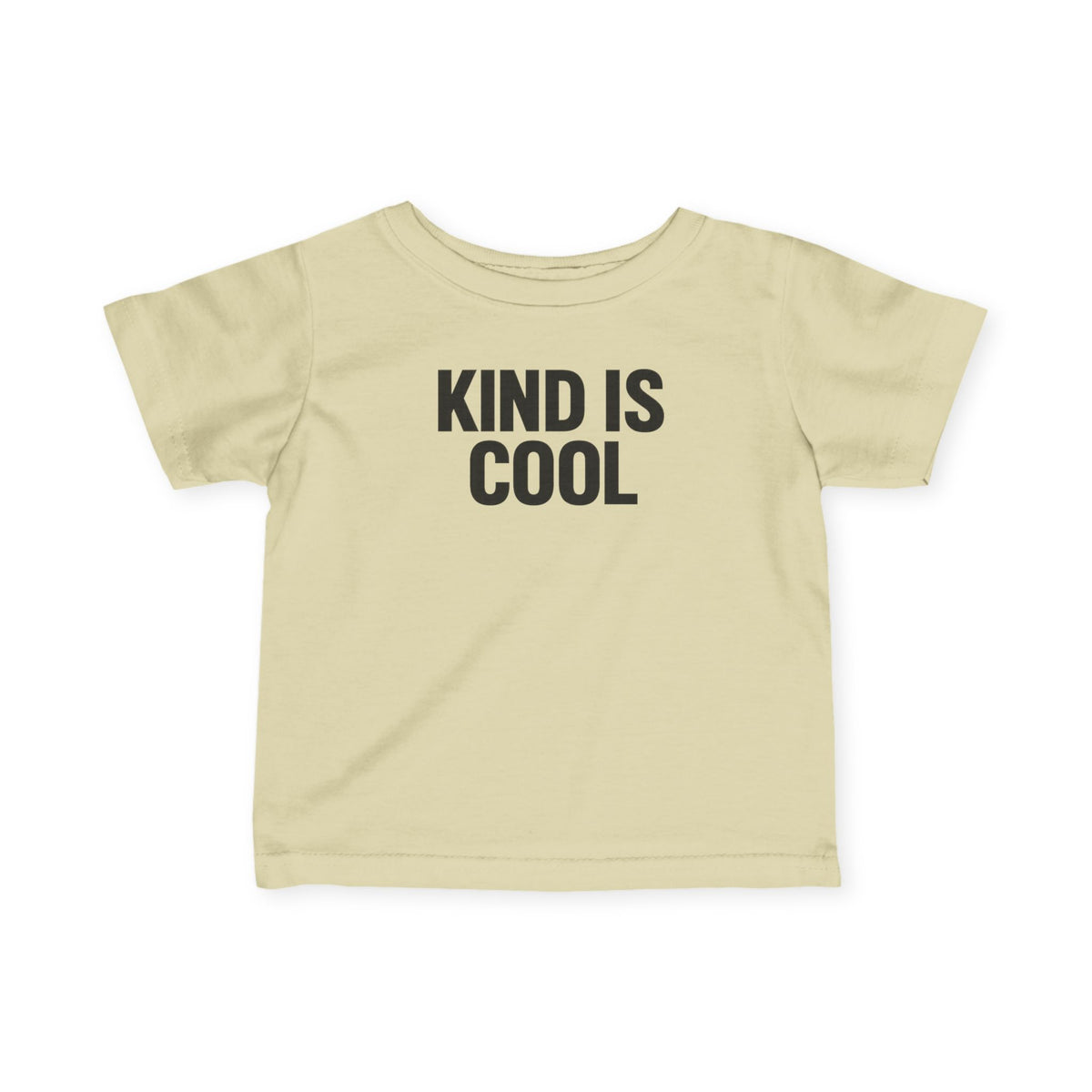 Infant Tee "Kind Is Cool" — Playful Baby Graphic Shirt, Positive Message Gift