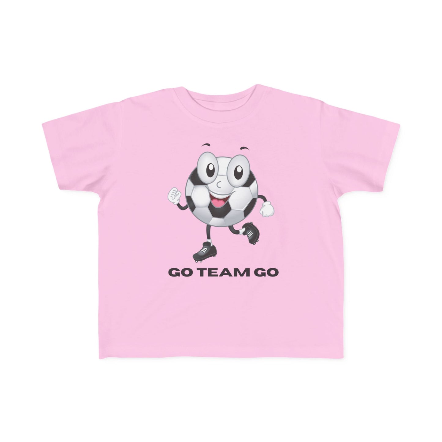 Toddler Soccer Ball Guy Tee — "Go Team Go" Kids