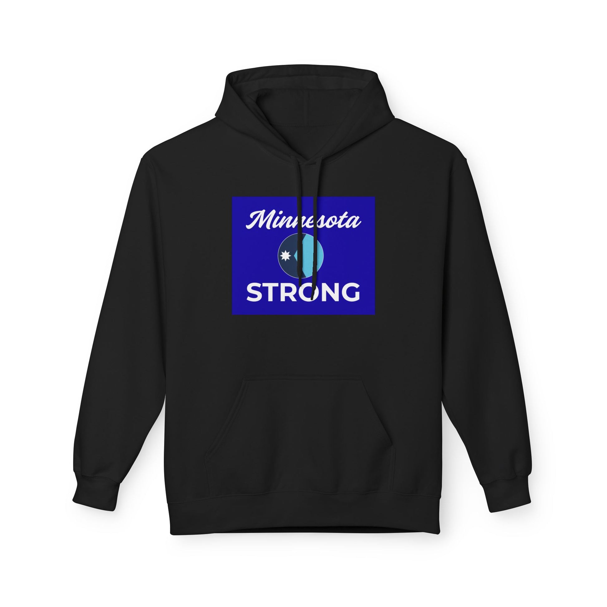 Love and Peace The Light Minnesota Strong Hoodie — State Pride Adult Unisex features a Minnesota-themed graphic, kangaroo pocket, and drawstring hood, embodying resilience and warmth.