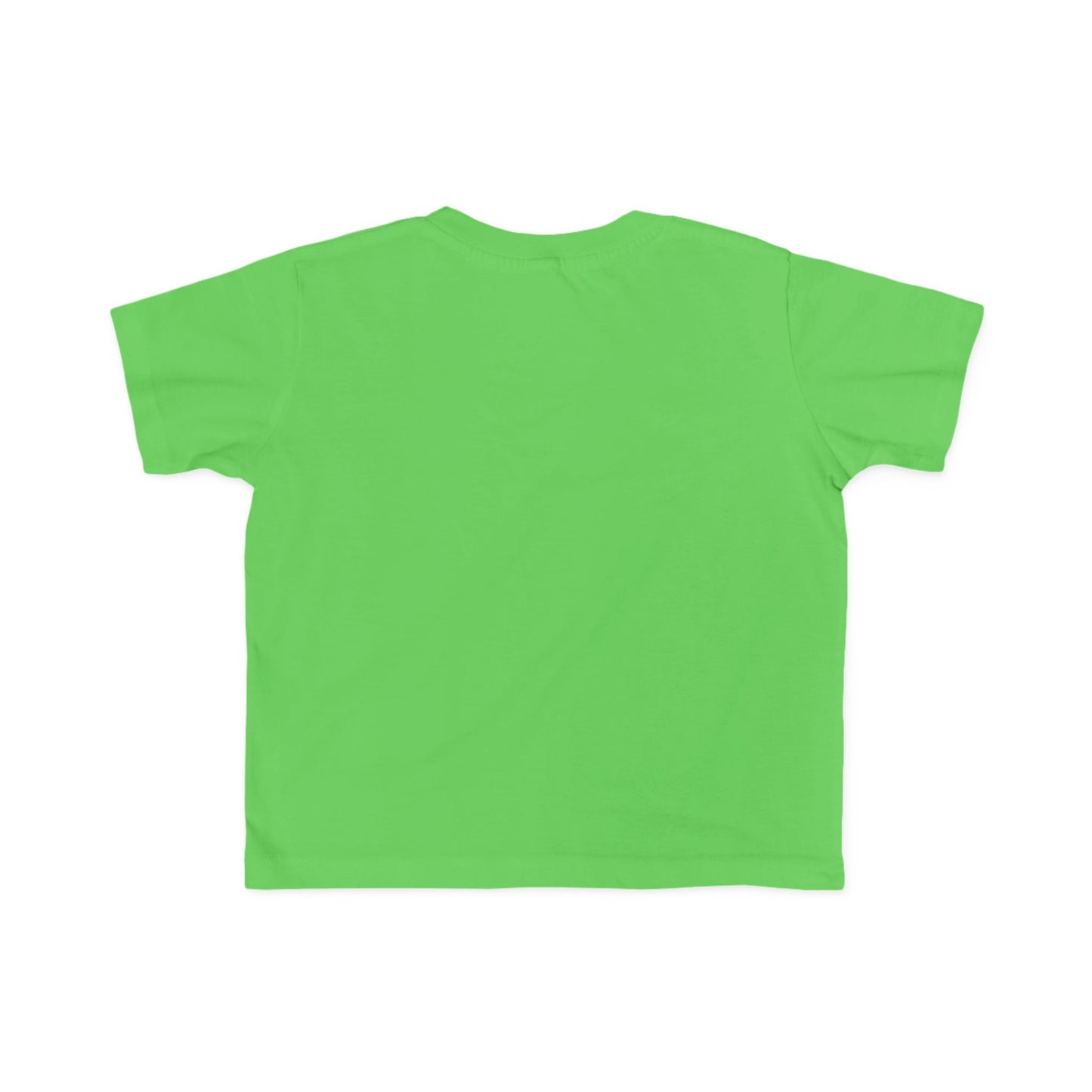 Peace Astronaut Toddler T-shirt in bright green, back view. Soft, durable 100% cotton, classic fit, ideal for sensitive skin and first adventures.