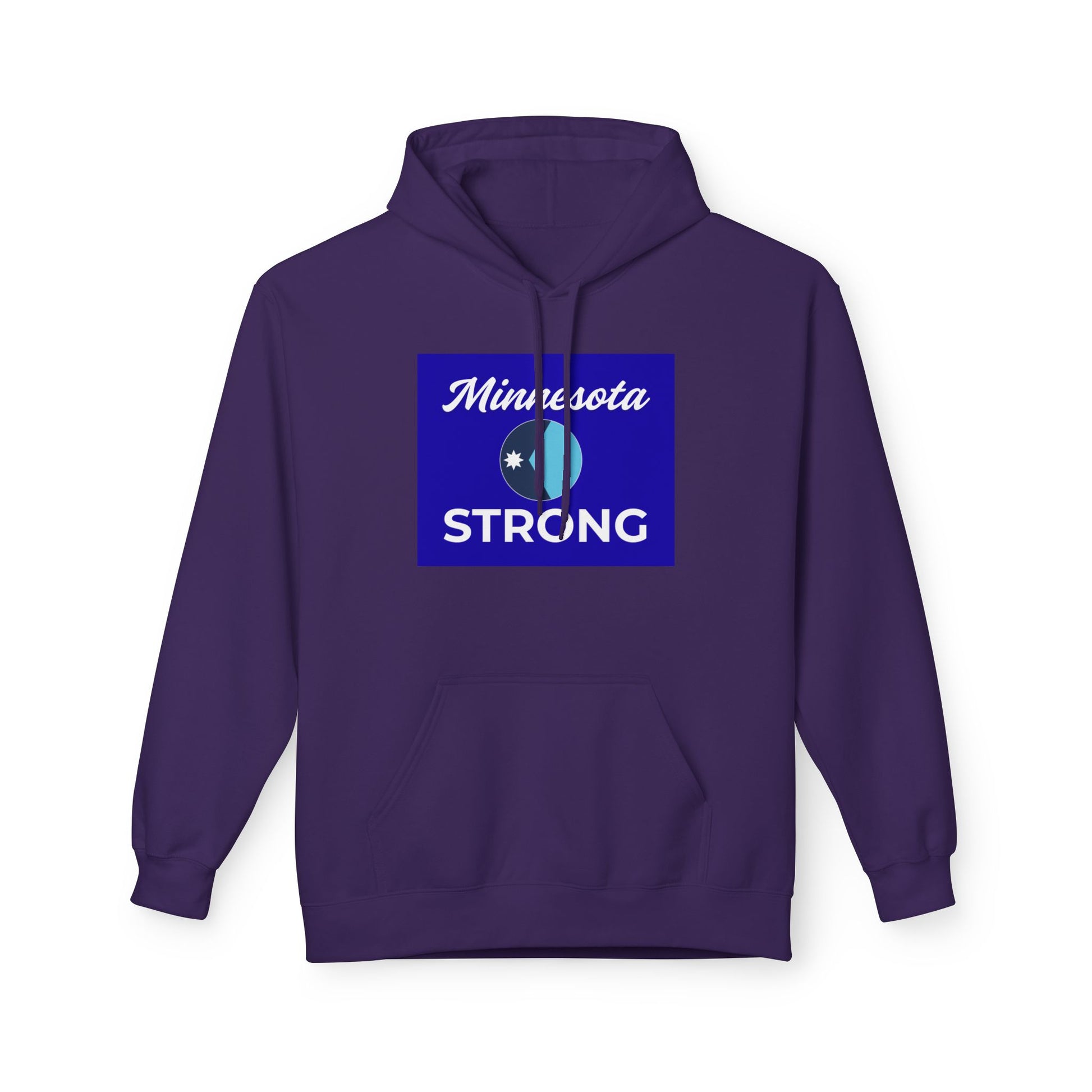 Love and Peace The Light Minnesota Strong Hoodie features Minnesota STRONG graphic, kangaroo pocket, and drawstring hood, embodying resilience with comfort and style.
