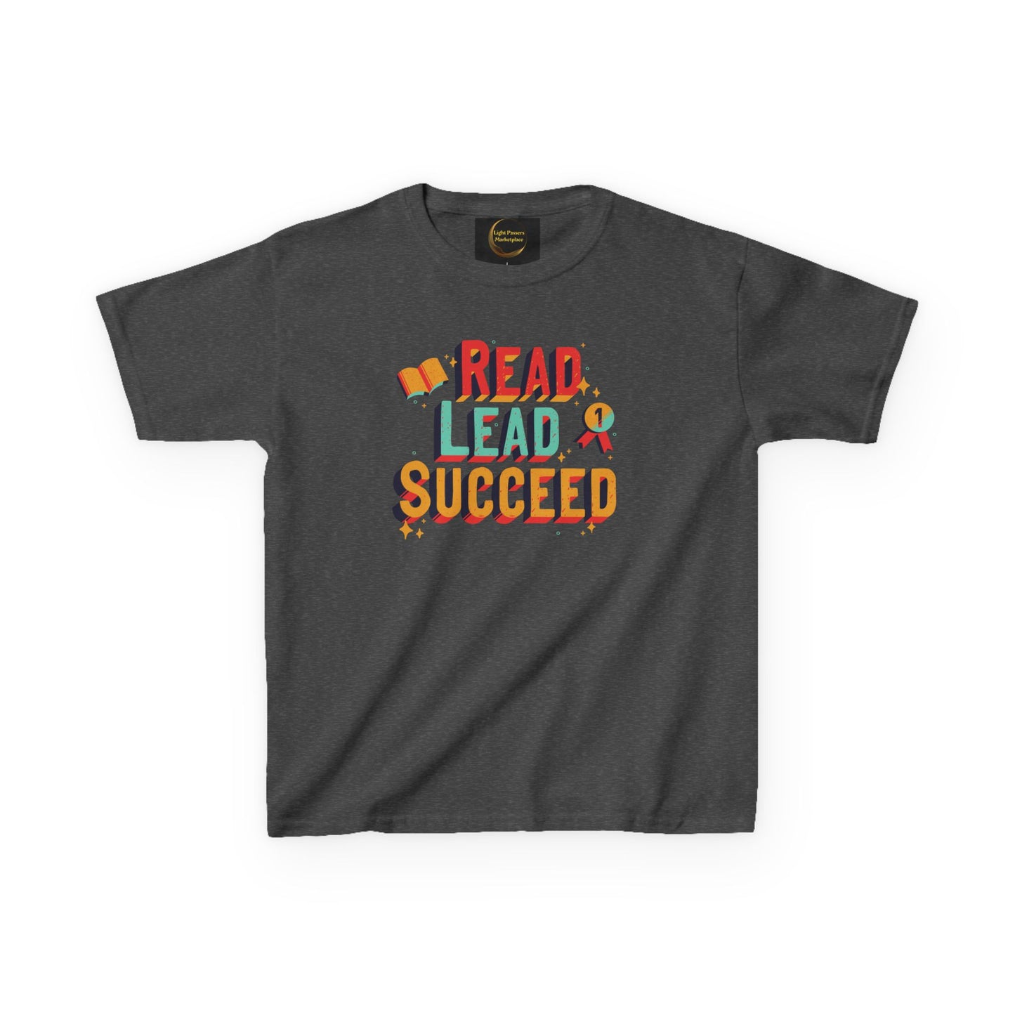 Read Lead Succeed Kids T-Shirt — Motivational Back-to-School Tee