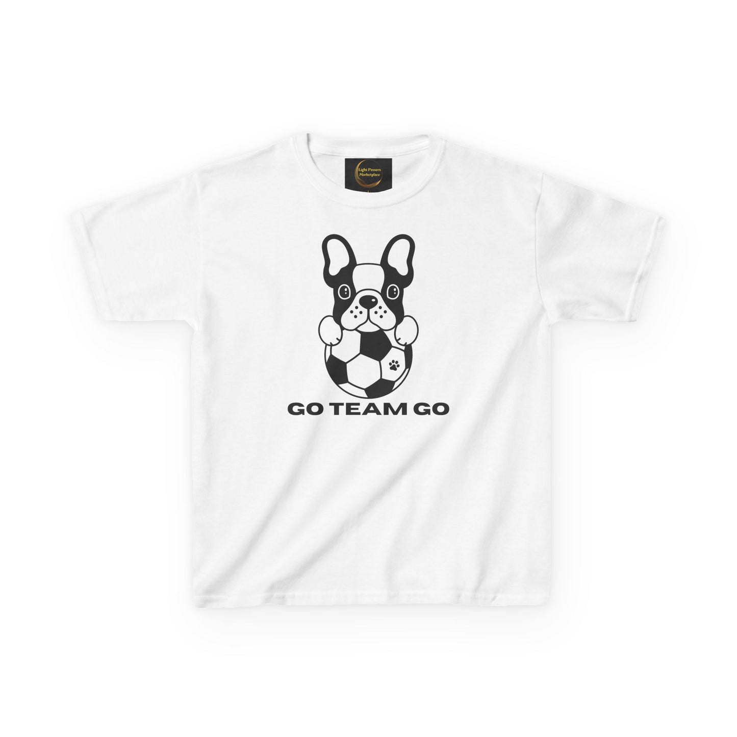 Youth T-Shirt - Soccer Dog Go Team Go Design