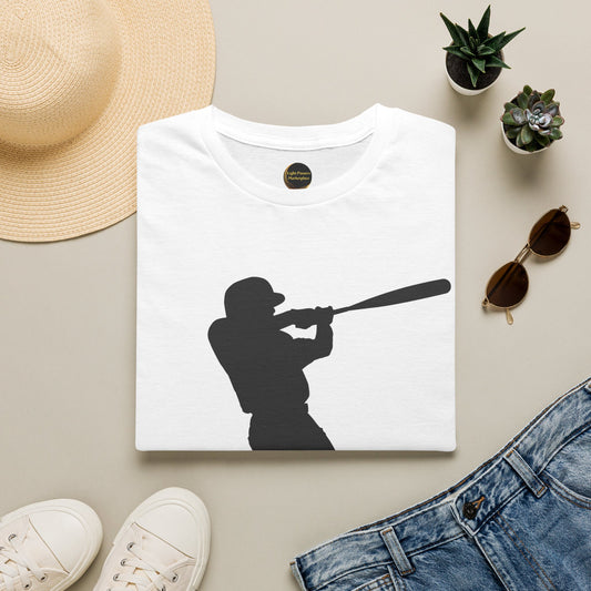 Team Baseball Batter T-Shirt — "Hit the Light" Silhouette Tee