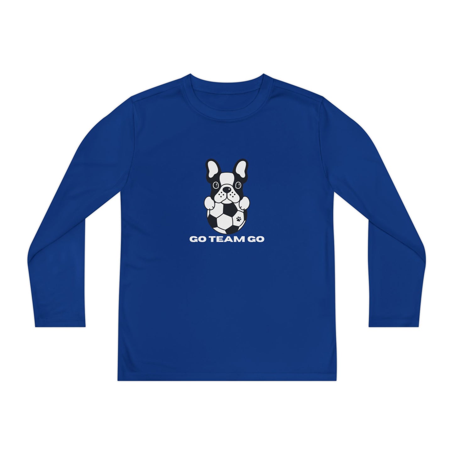 Youth Long Sleeve Soccer Dog Go Team Go