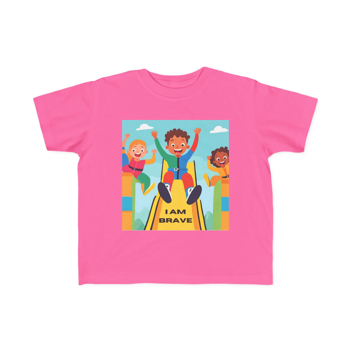 I Am Brave Toddler Tee — Kids' Inspirational Playground T‑Shirt