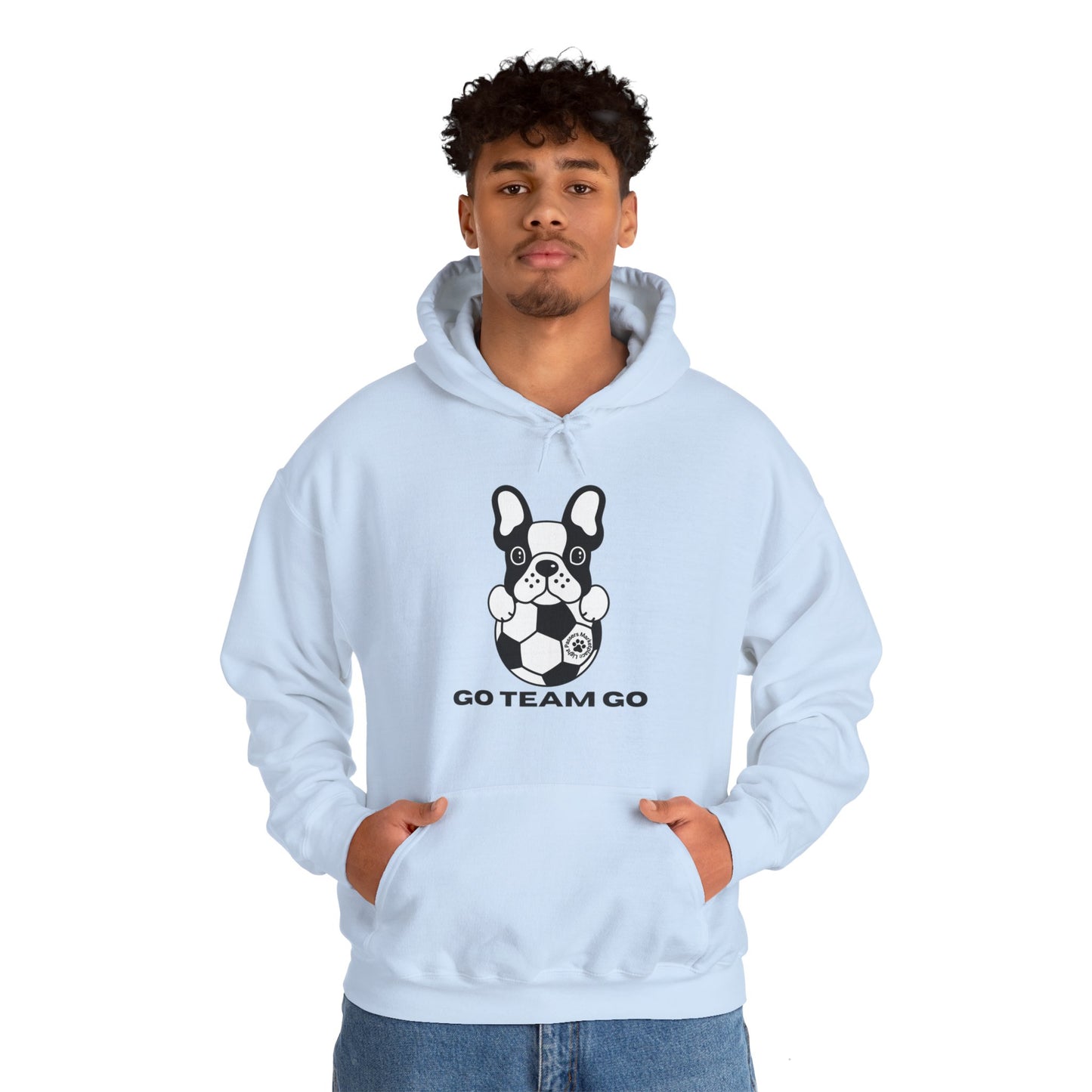 Light Passers Marketplace Soccer Dog Unisex Heavy Hooded Sweatshirt, Fitness, Mental Health, Simple Messages