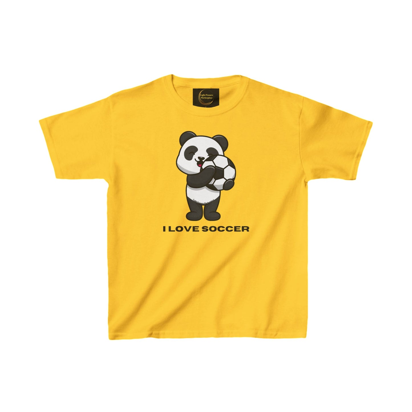 Youth Tee - Panda Says, I Love Soccer Kids Heavy Cotton™ Tee