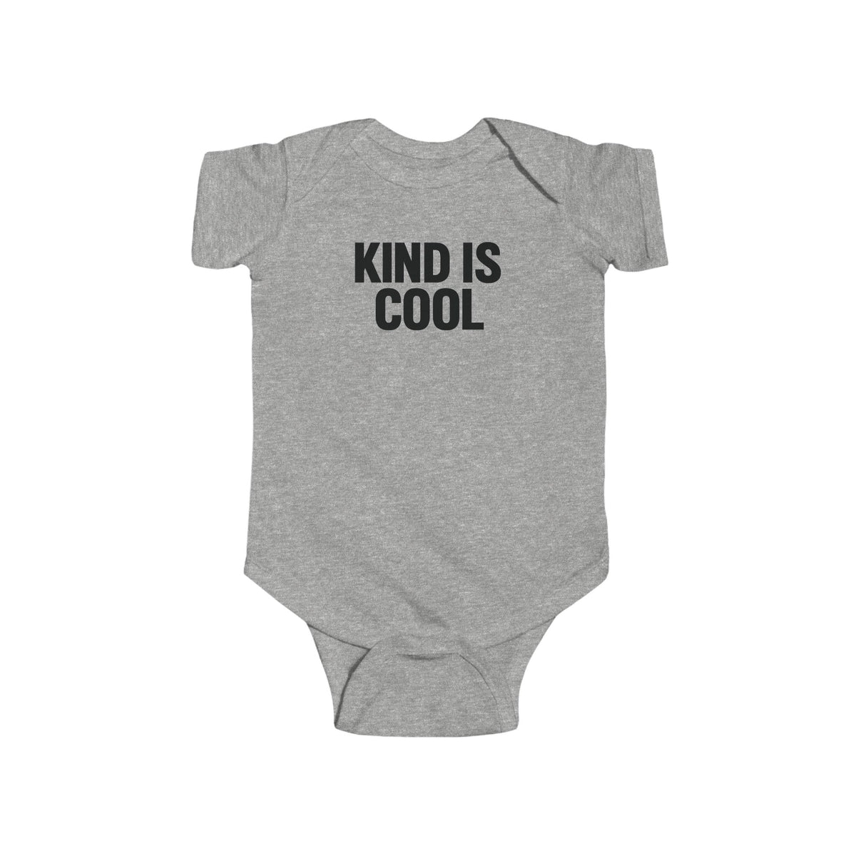 Kind Is Cool Baby Bodysuit — Infant Short-Sleeve Onesie with Positive Message