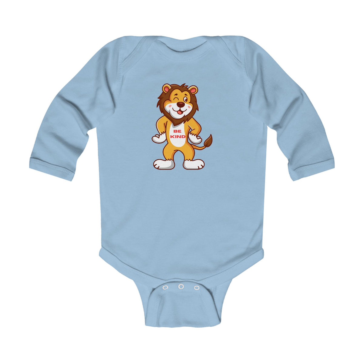 Be Kind Lion Baby Long Sleeve Bodysuit/Onesie