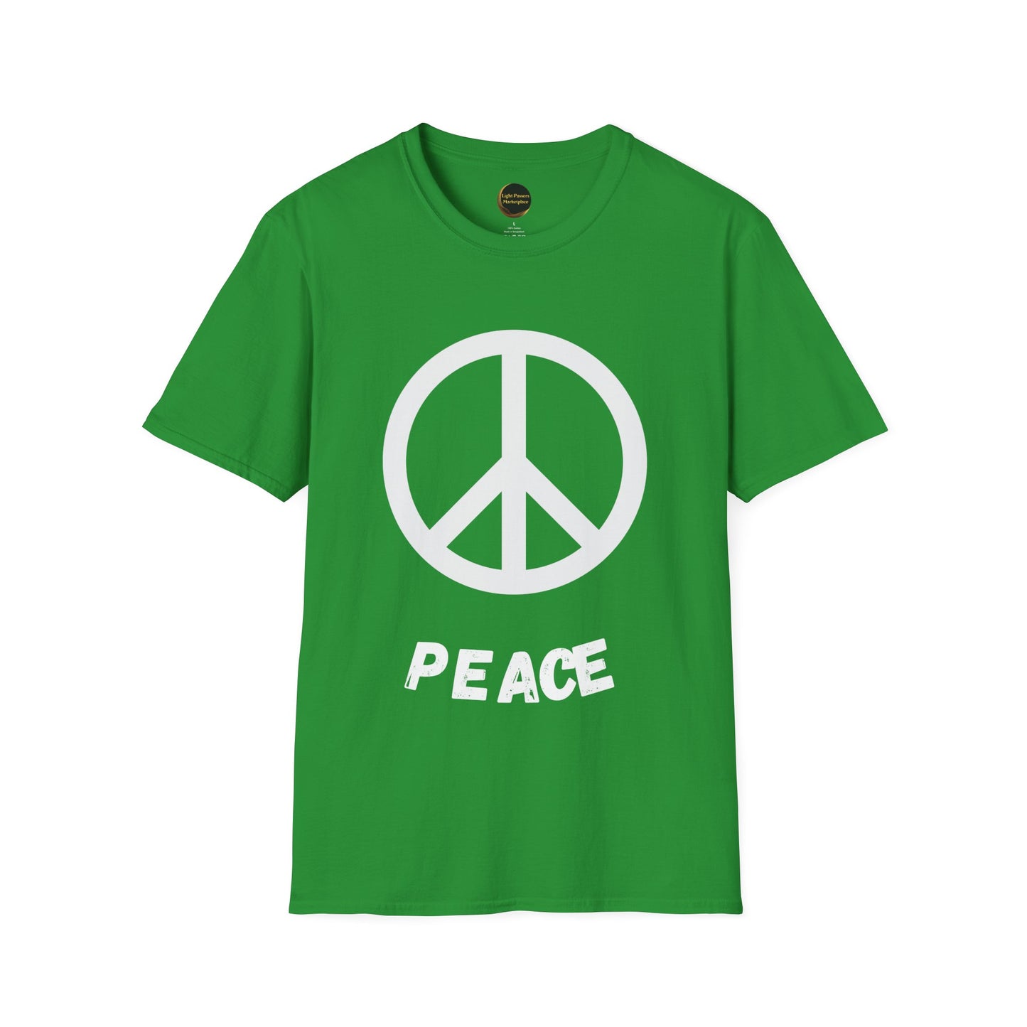 White Peace  sign Adult T-Shirt – Love & Unity Graphic Tee | Love and Peace
