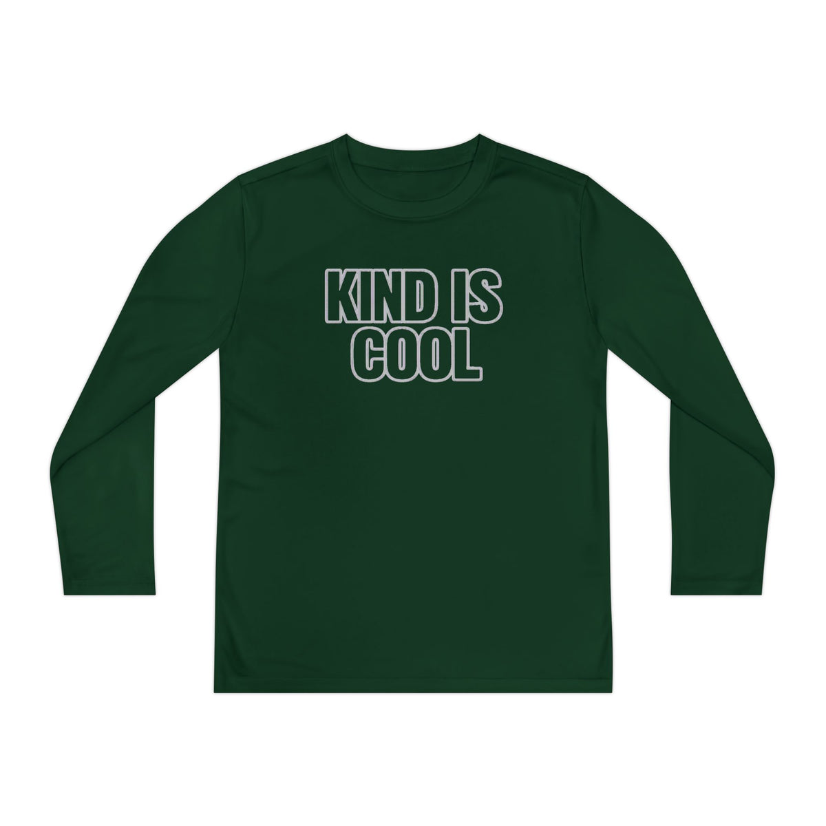 Youth Long Sleeve Tee — "Kind Is Cool" Positive Message Shirt