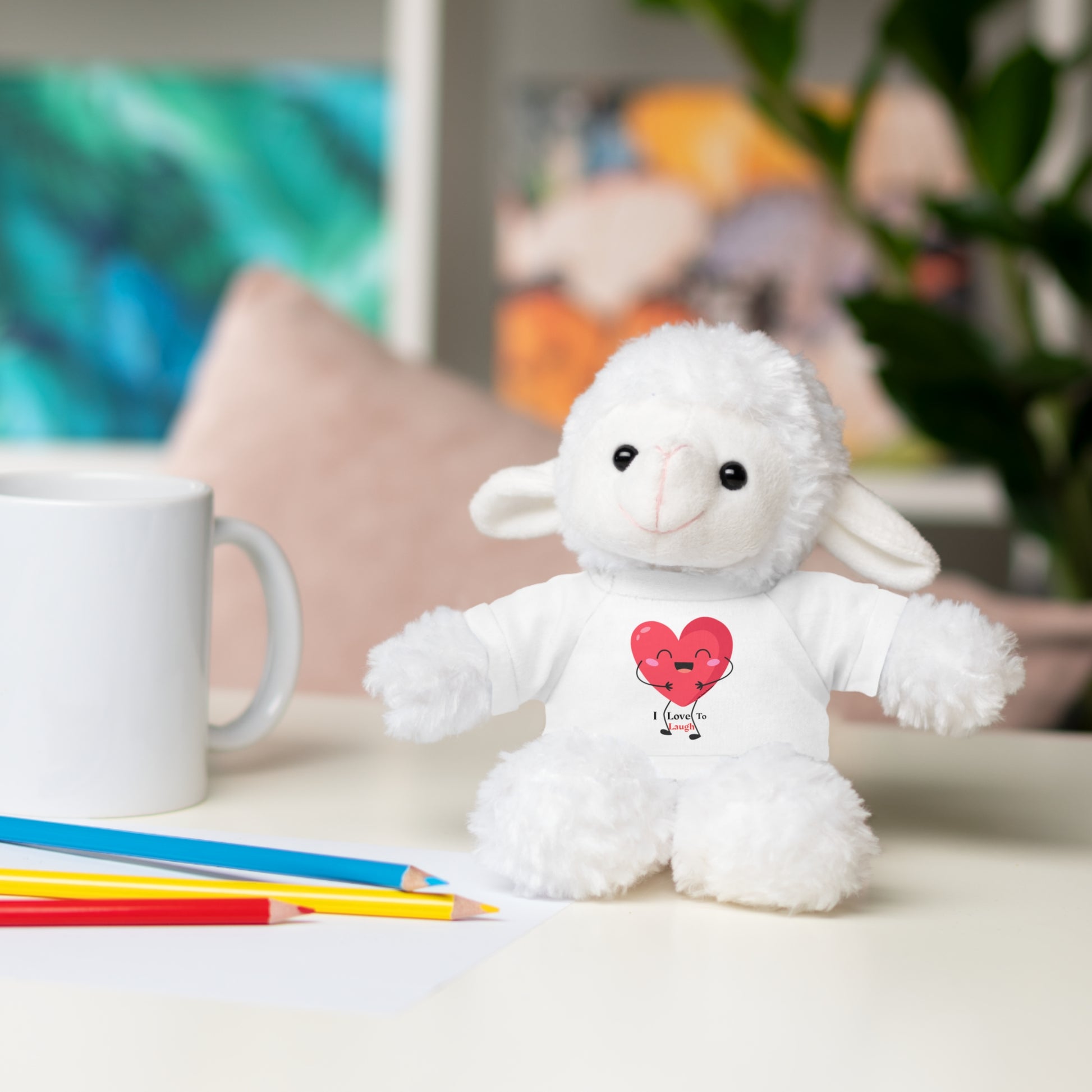 Cool Stuff Stuffies feature six plush animals with a removable I Love to Laugh T-shirt, perfect for gifting and cuddling.