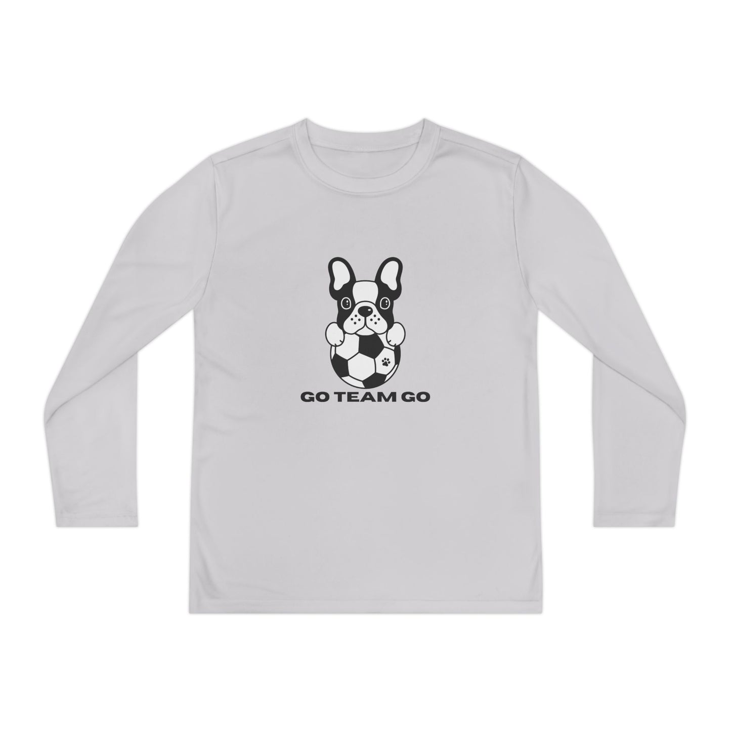 Youth Long Sleeve Soccer Dog Go Team Go