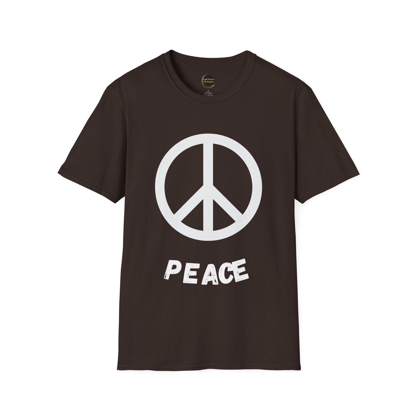 White Peace  sign Adult T-Shirt – Love & Unity Graphic Tee | Love and Peace
