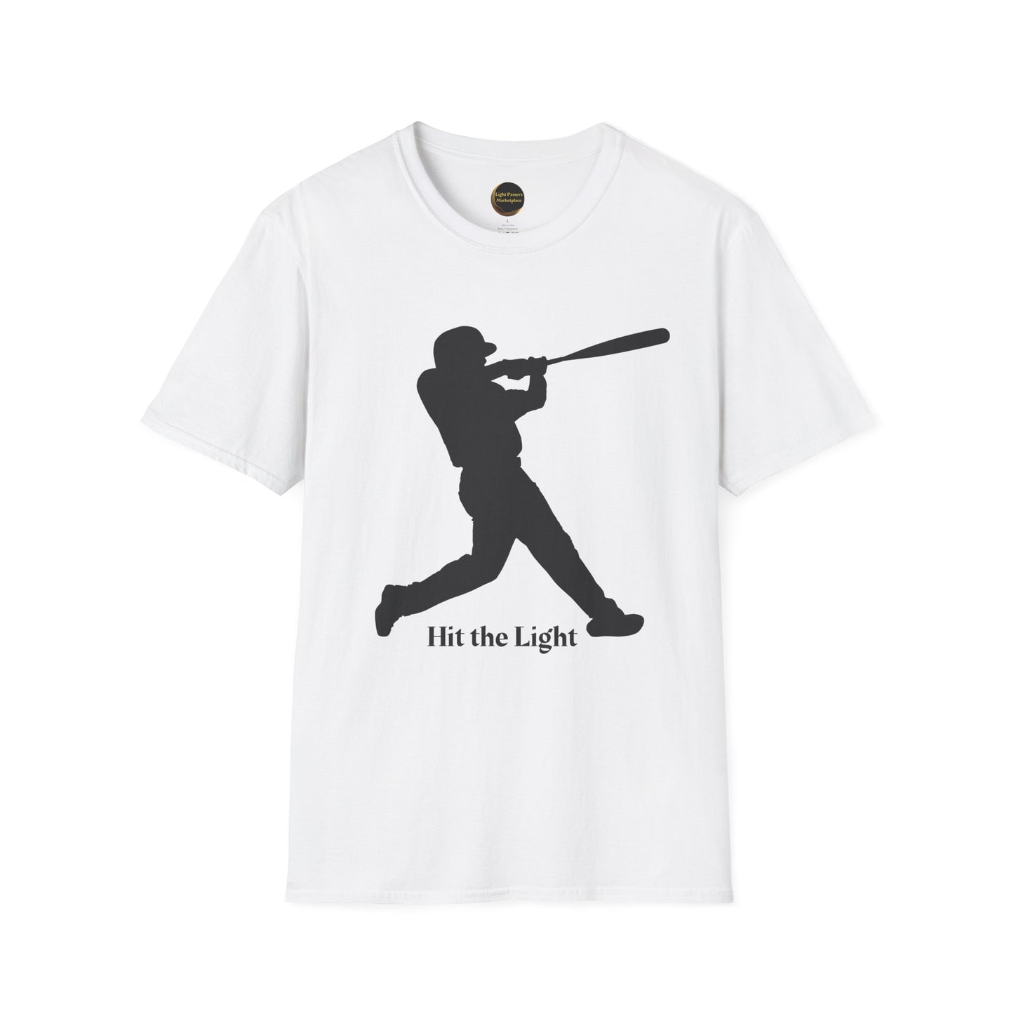 Teams Baseball Batter T-Shirt — "Hit the Light" Black Silhouette