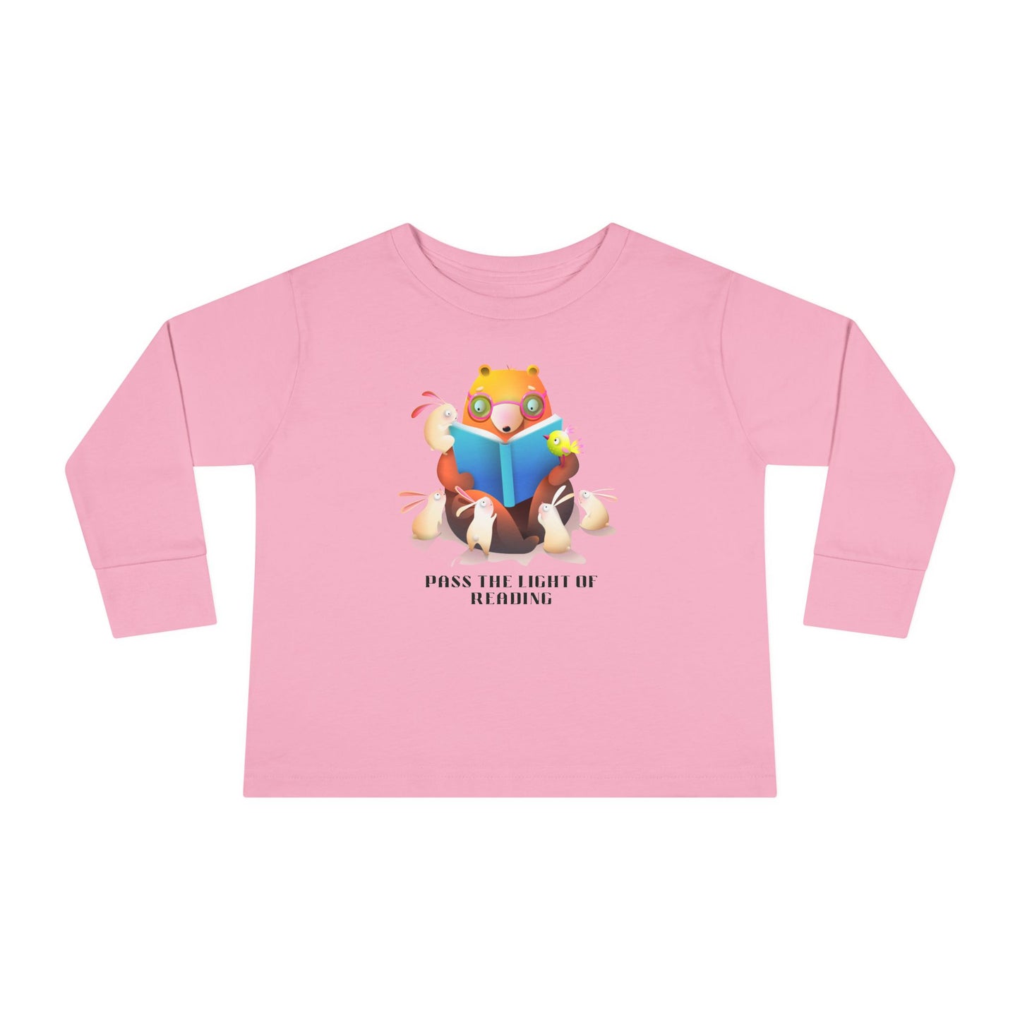 Toddler Tee — Cute Fox Reading 'Books and Bears' Long Sleeve Shirt for Kids