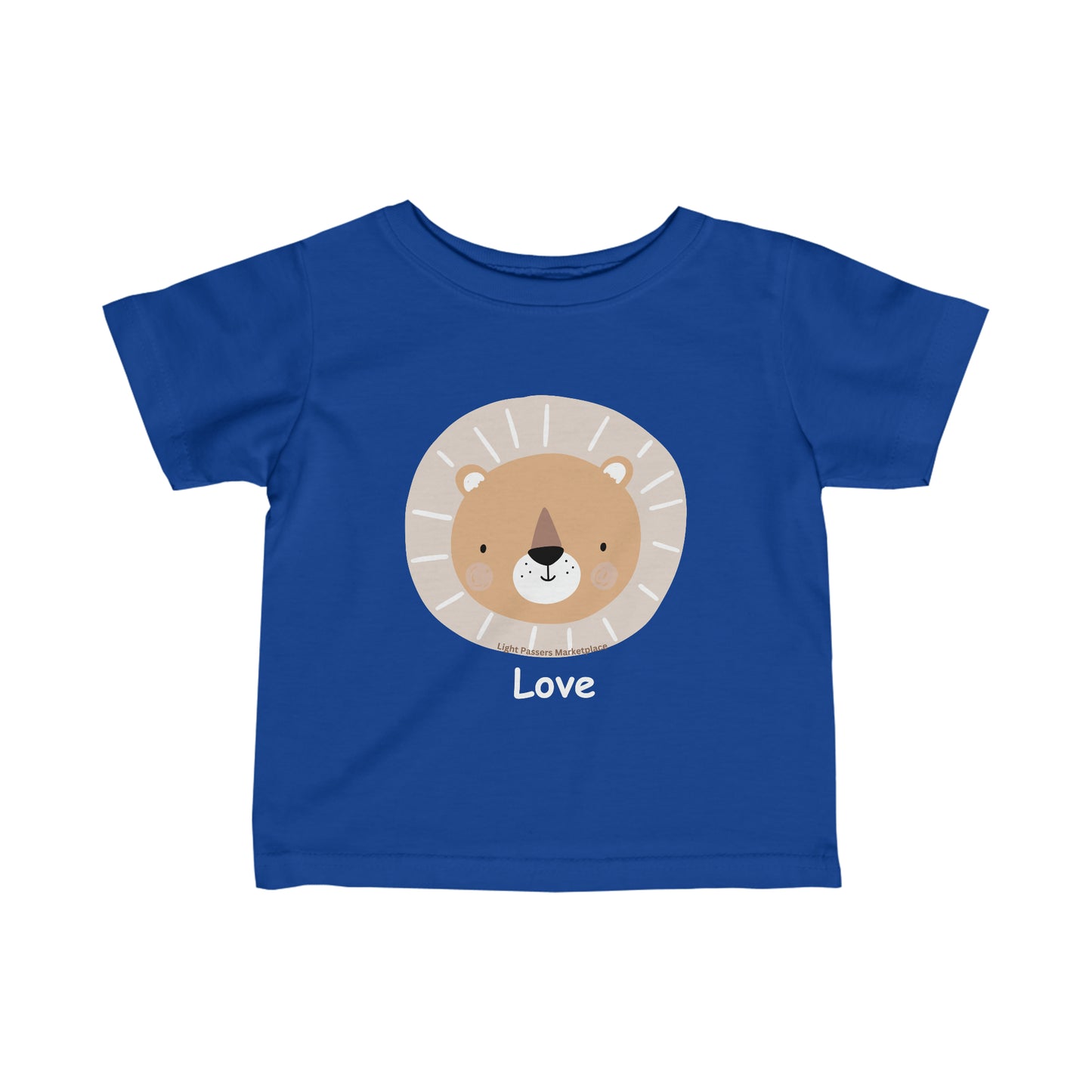 Light Passers Marketplace Lion Love Baby T-shirt Inspirational Messages, Simple Messages, Mental Health